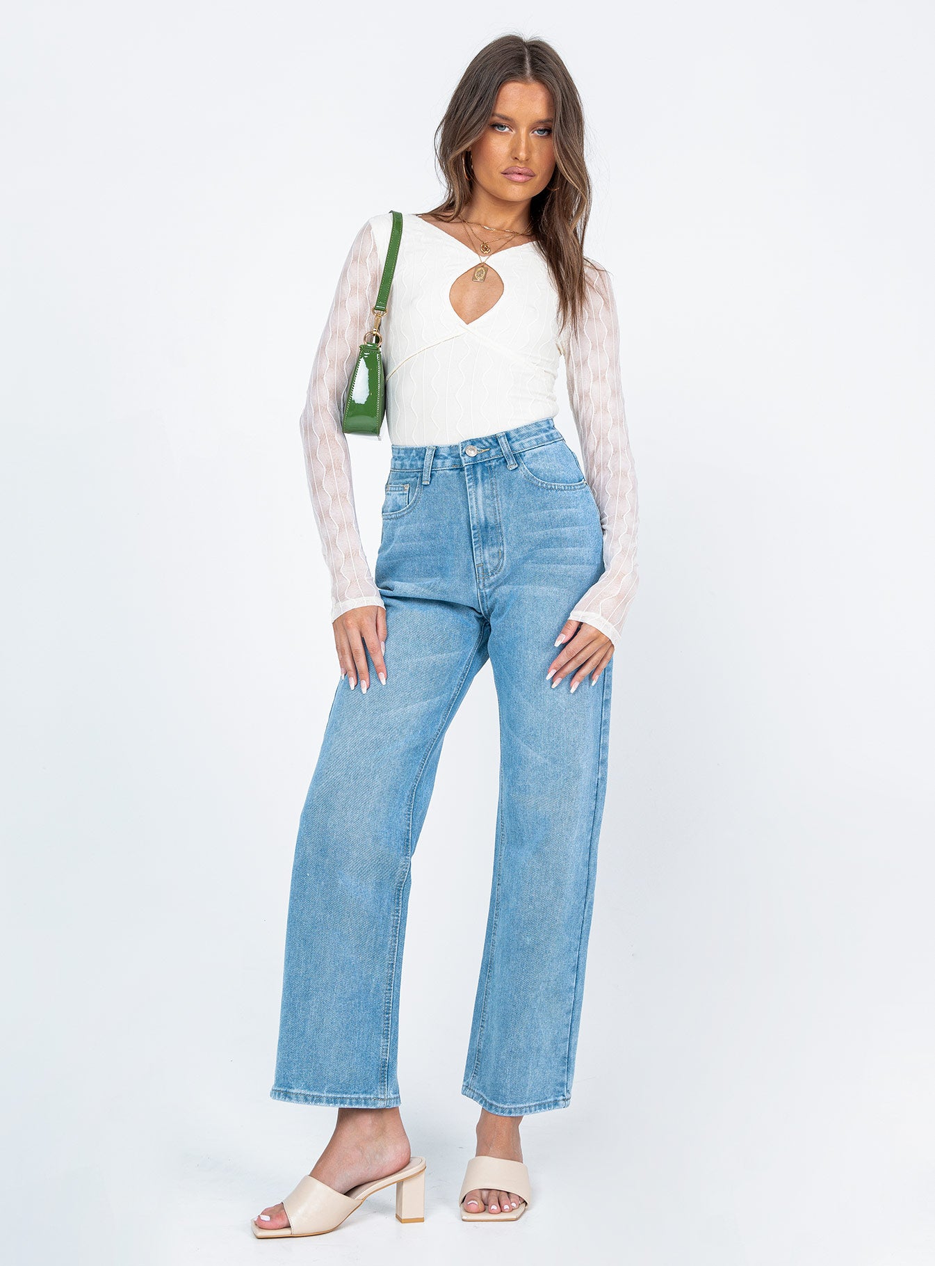 Feilding Wide Leg Denim Jeans - Image 2