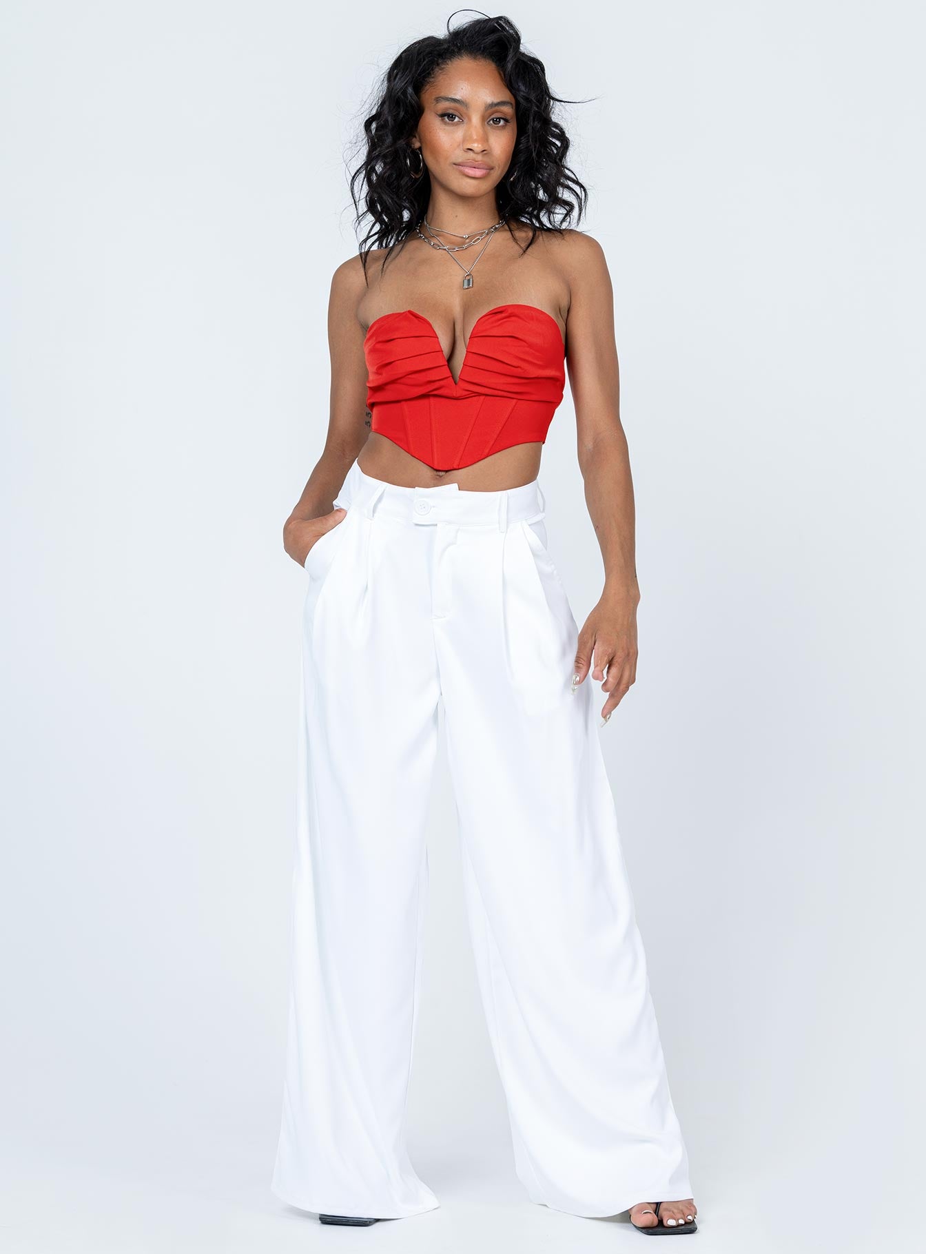 Pascoe Strapless Top Red - Image 2