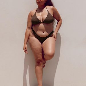 Blanca Eco Nylon Bikini Top Brown Curve