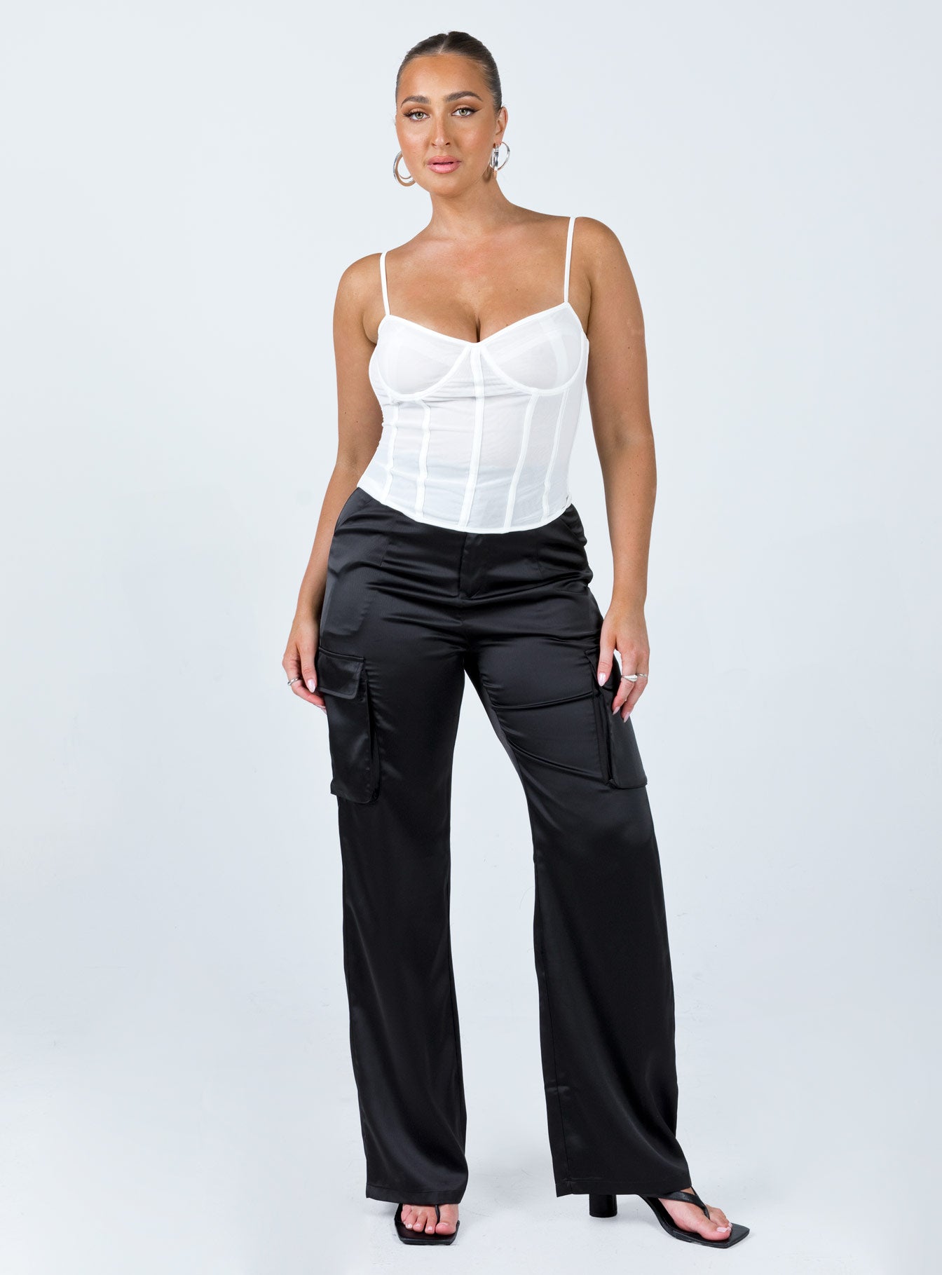 Gilmore Cargo Pants Black - Image 2