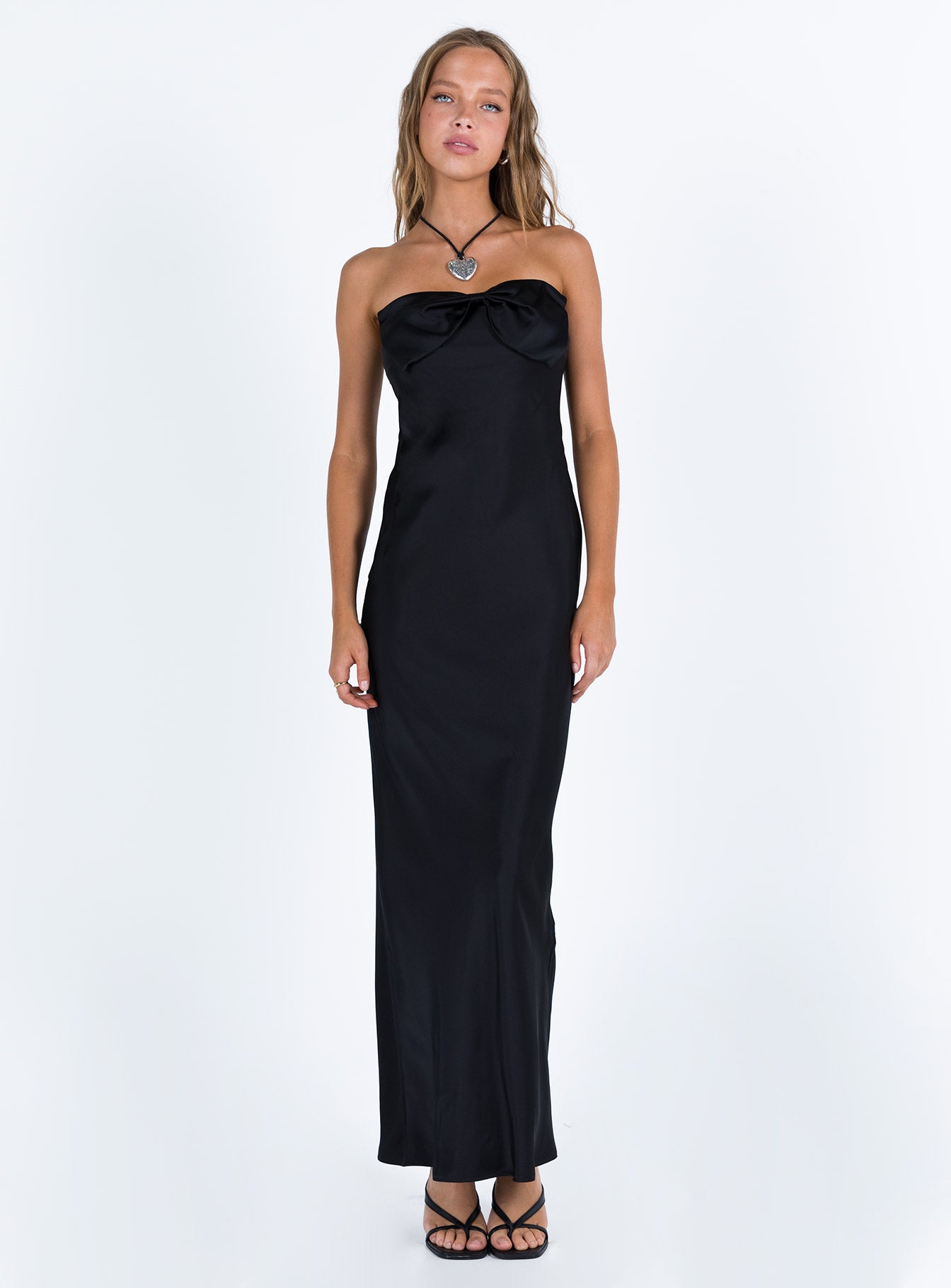 Kesy Bow Tie Maxi Dress Black - Image 3