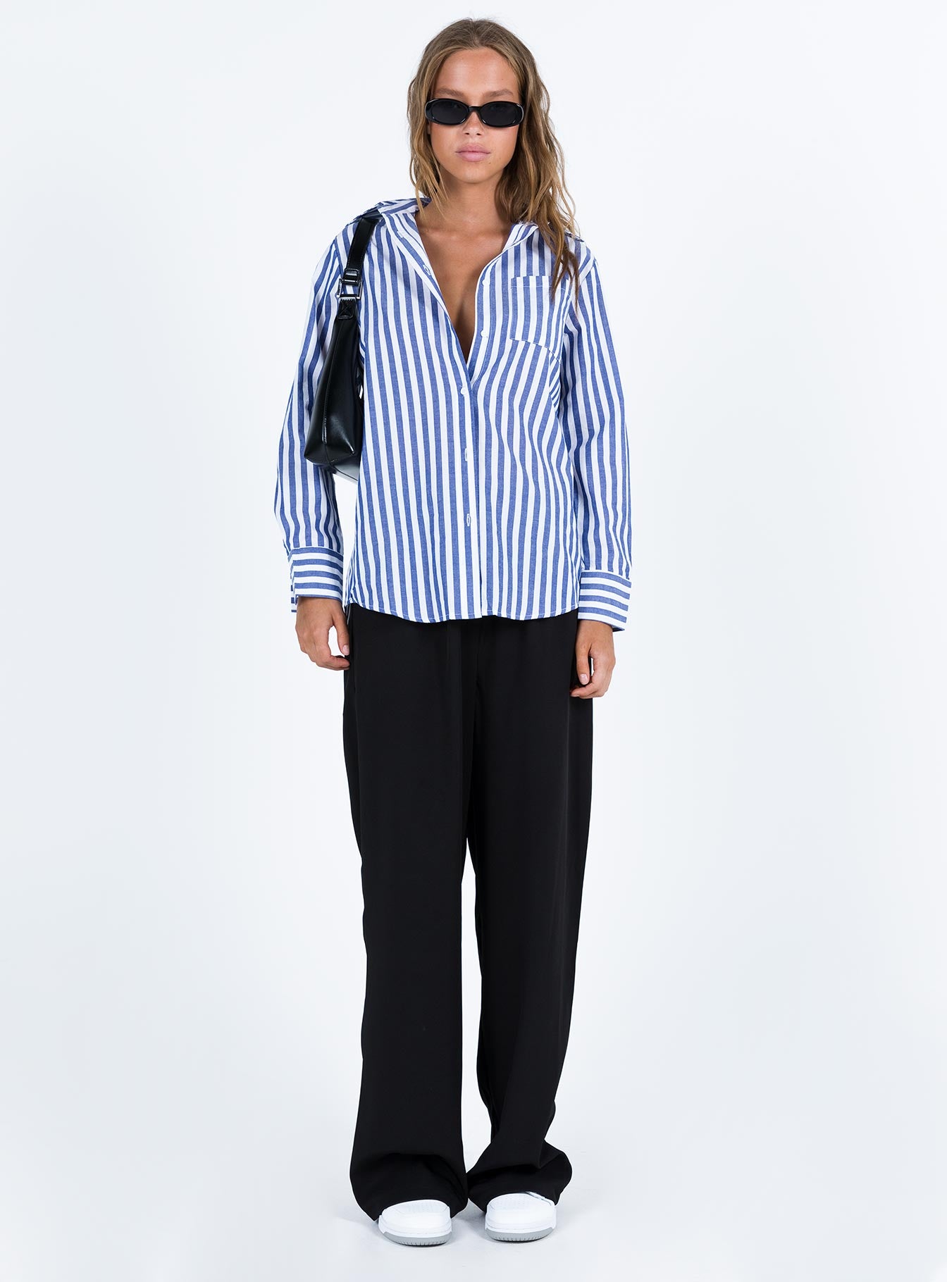 Shaylan Stripe Shirt Blue - Image 3