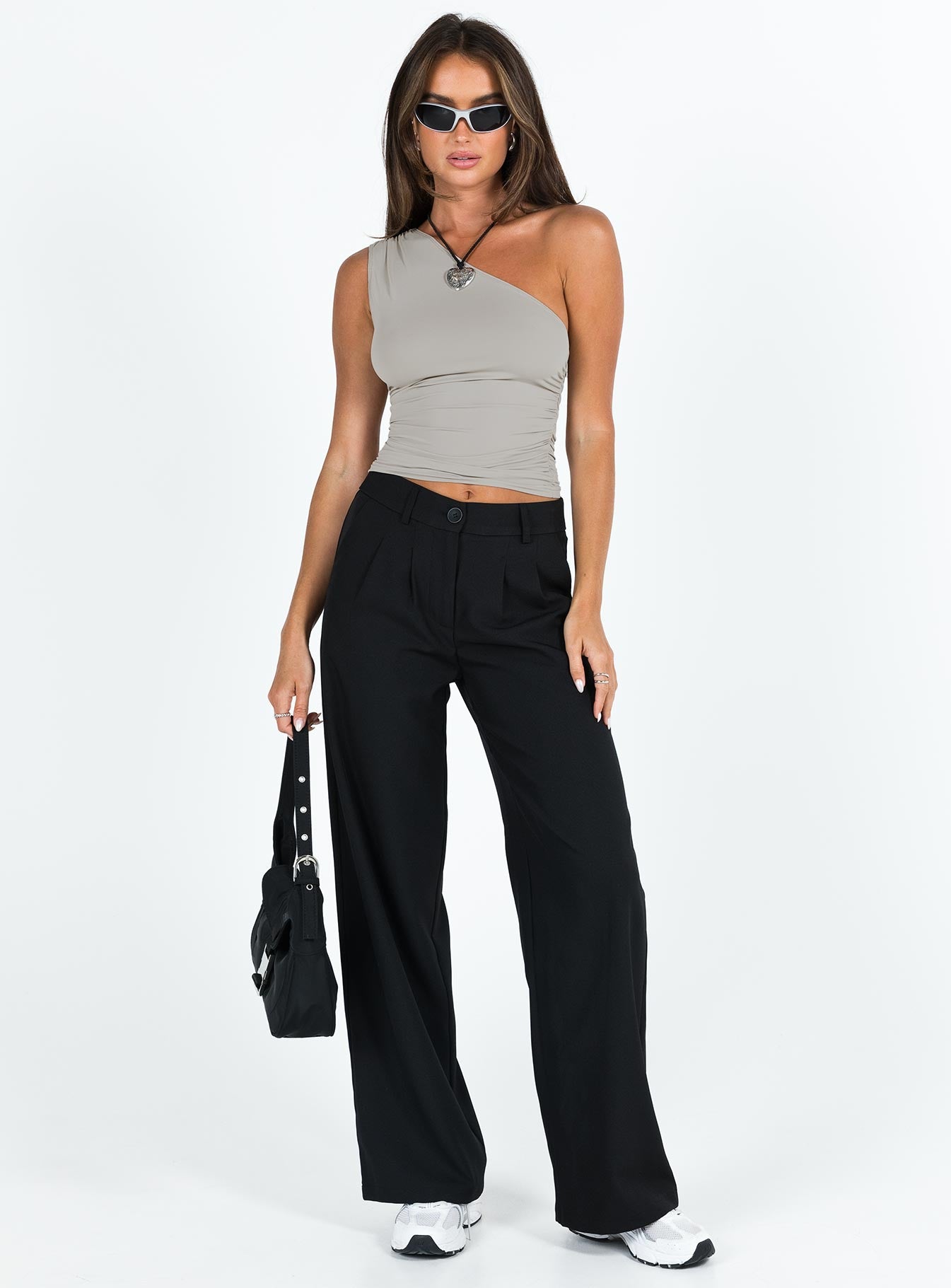 Annem One Shoulder Top Grey - Image 3