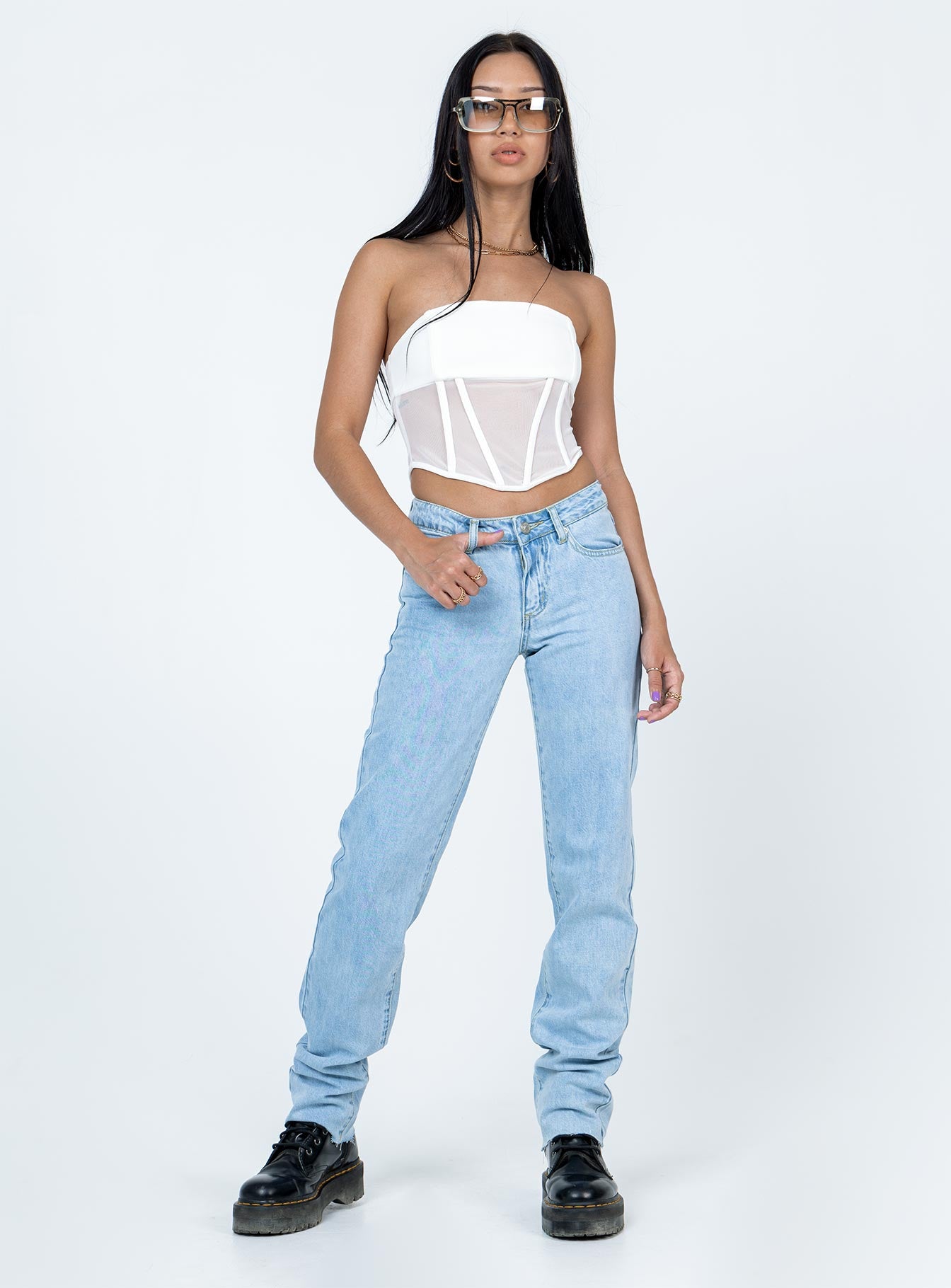 Elin Strapless Top White - Image 3