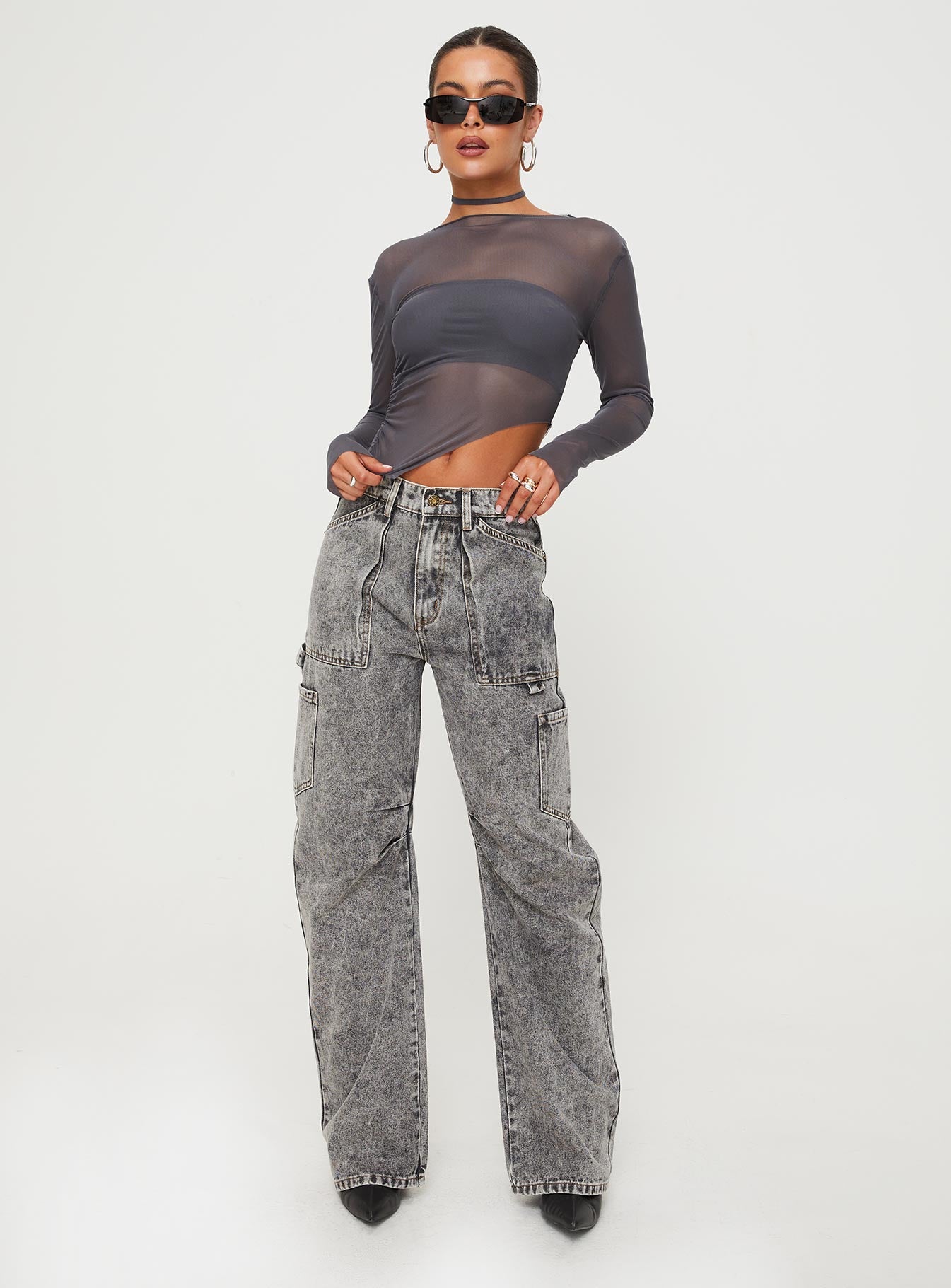 Marier Long Sleeve Top Slate - Image 2