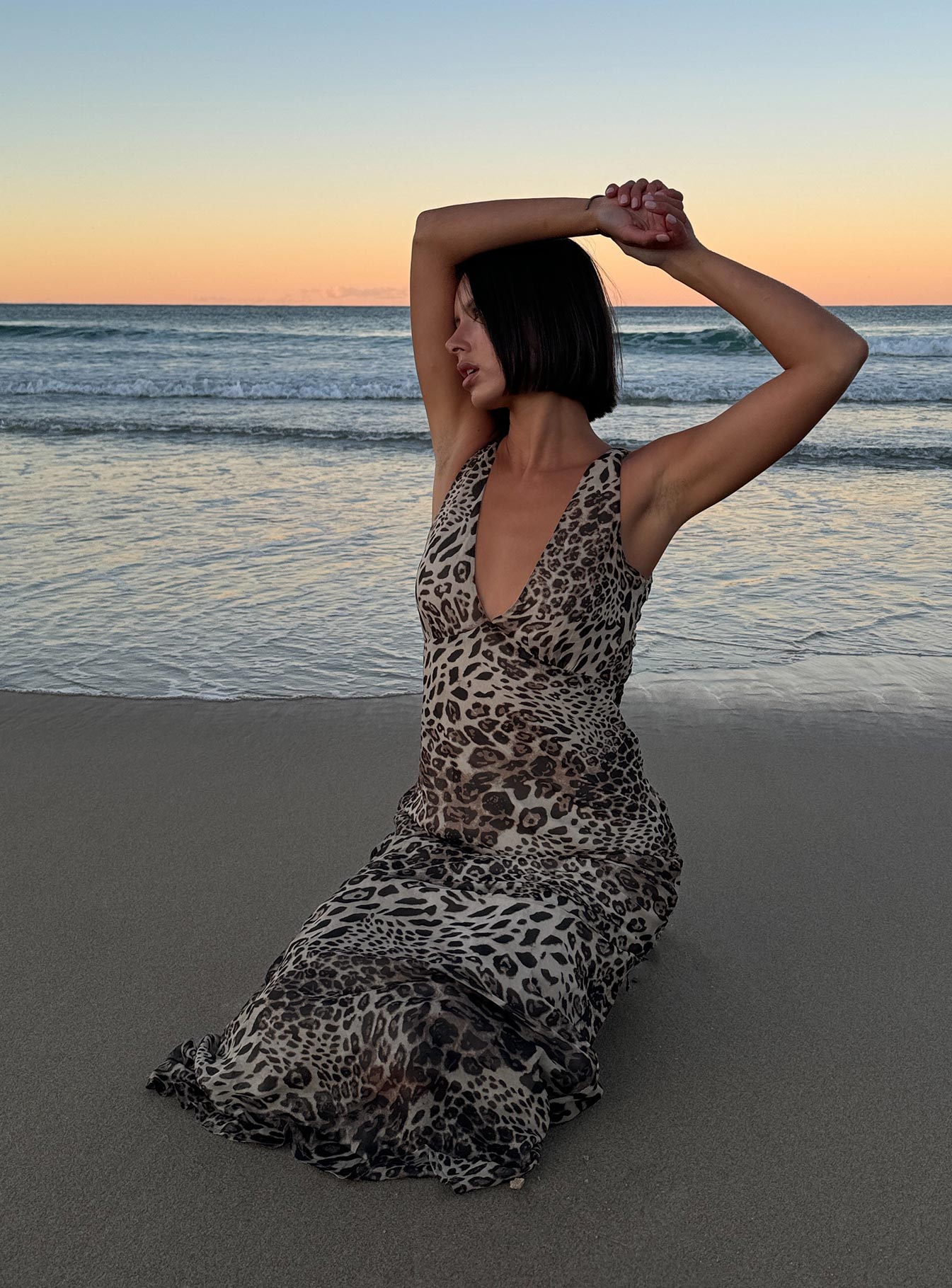 Nellie Maxi Dress Leopard - Image 8