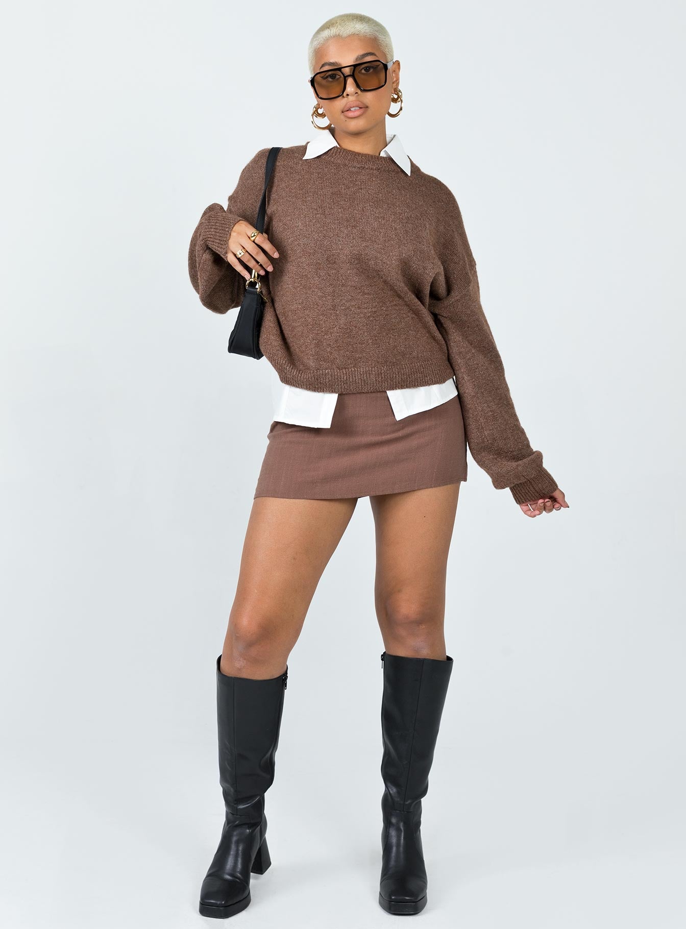 Beth Sweater Brown - Image 2