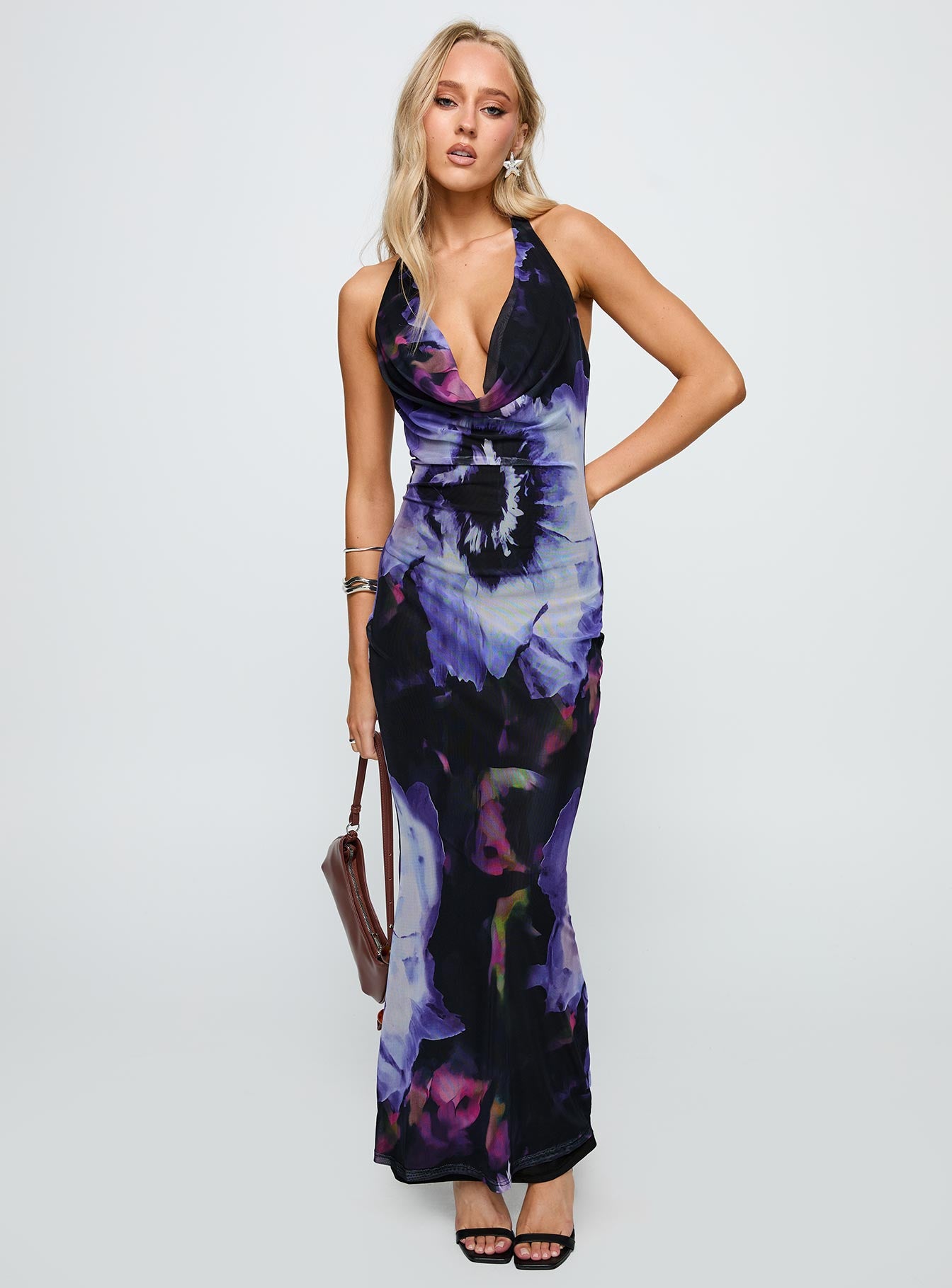 Bittersuite Cowl Maxi Dress Black - Image 3