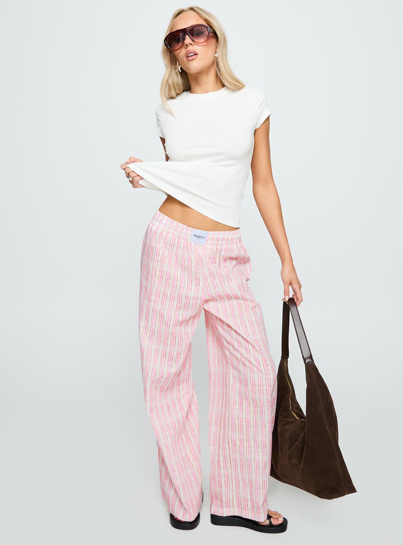 Beach House Pants Pink Stripe - Image 3