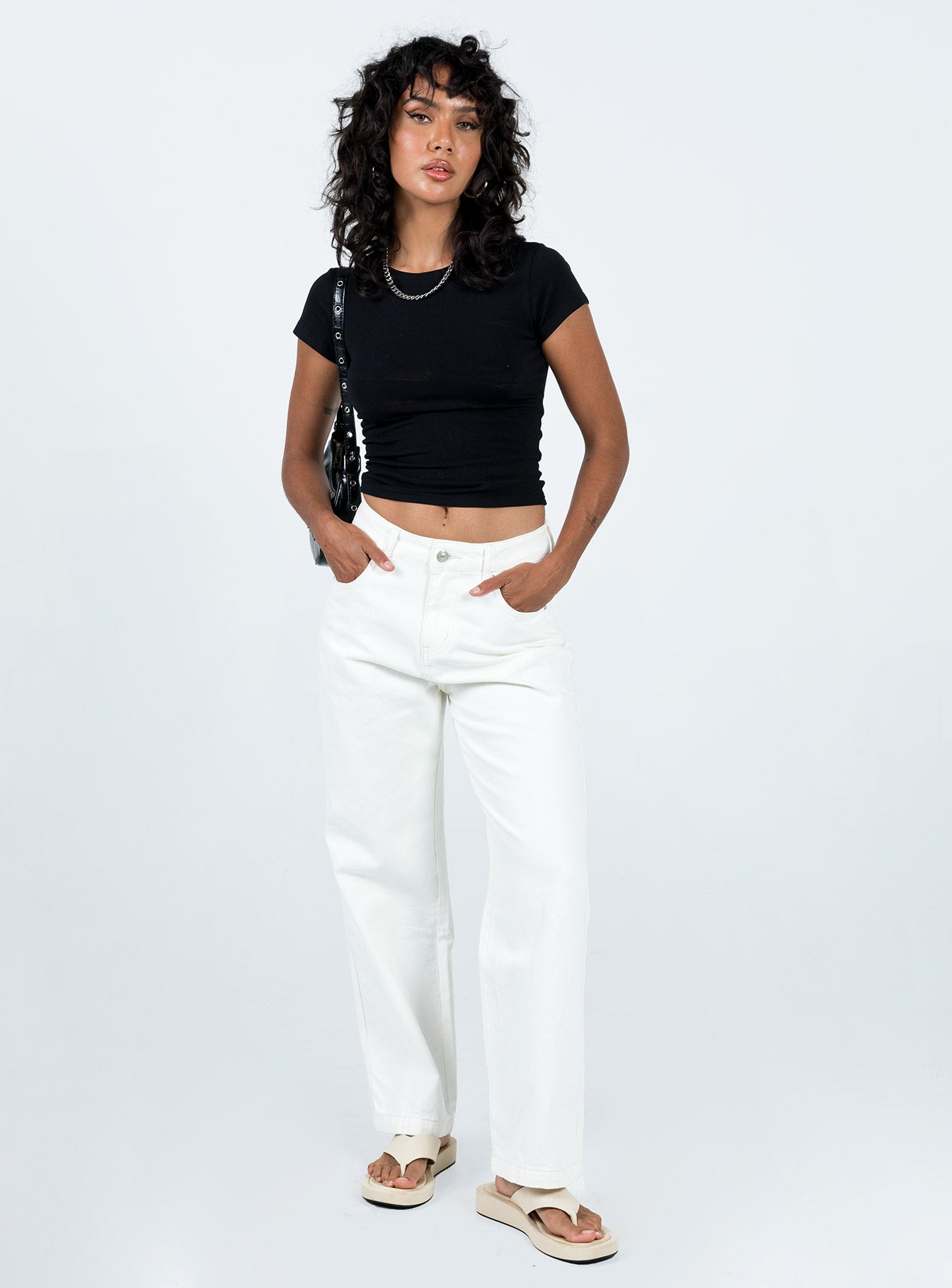 Karana Slouch Jeans Ivory - Image 3