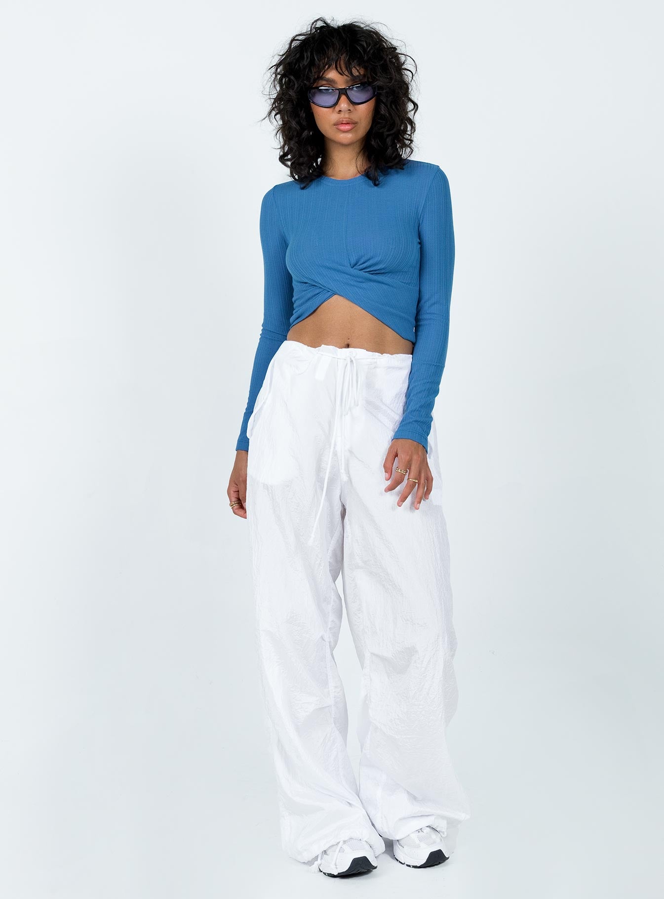 Culloden Long Sleeve Top Blue - Image 2