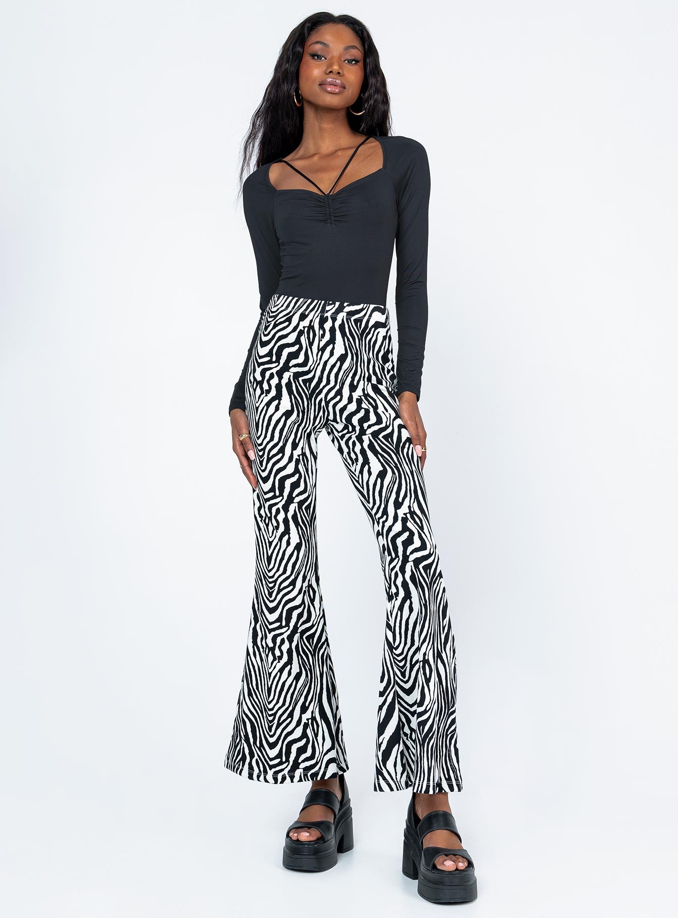 Tori Long Sleeve Bodysuit Black - Image 2