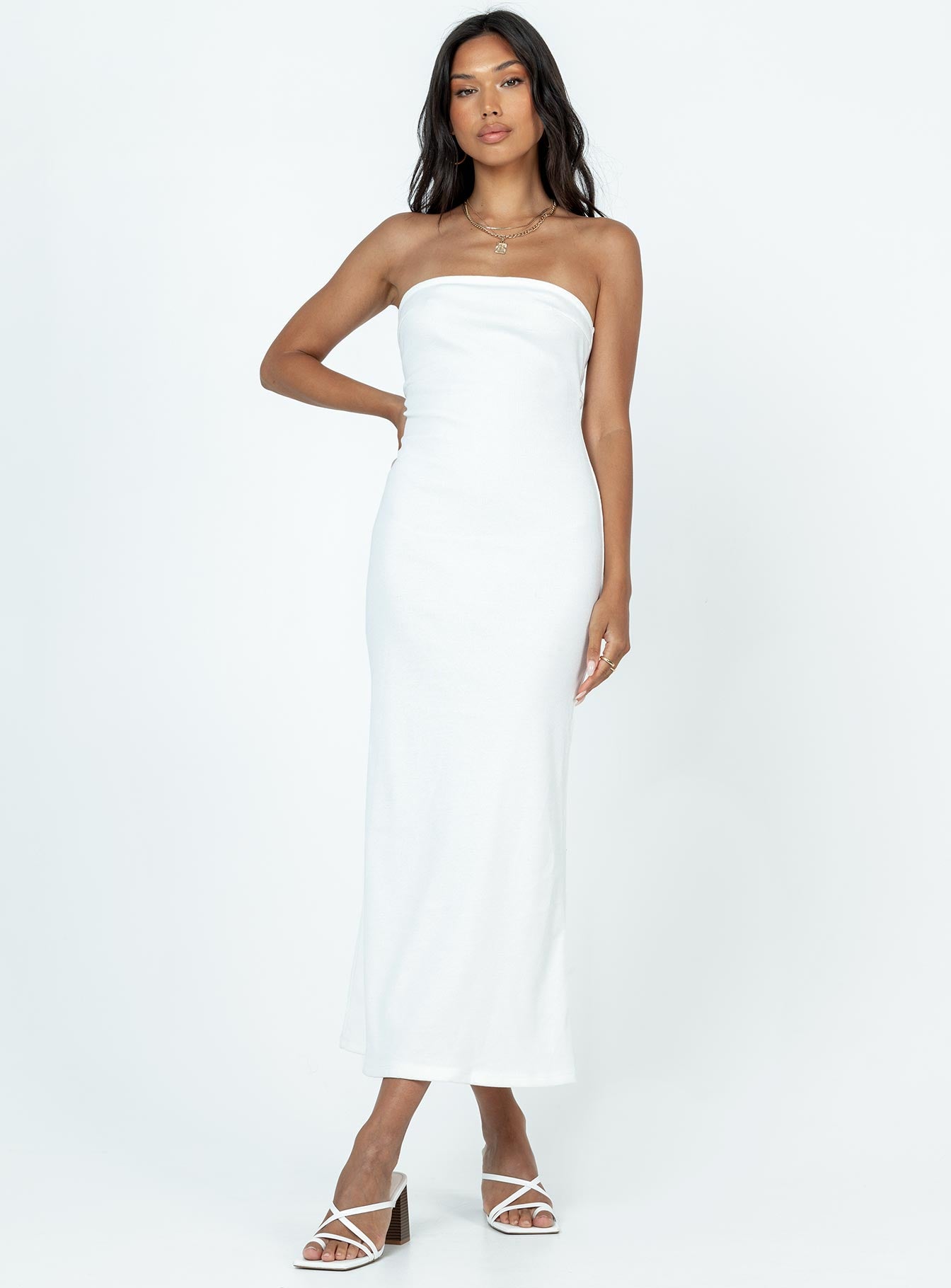 Carter Maxi Dress White - Image 3
