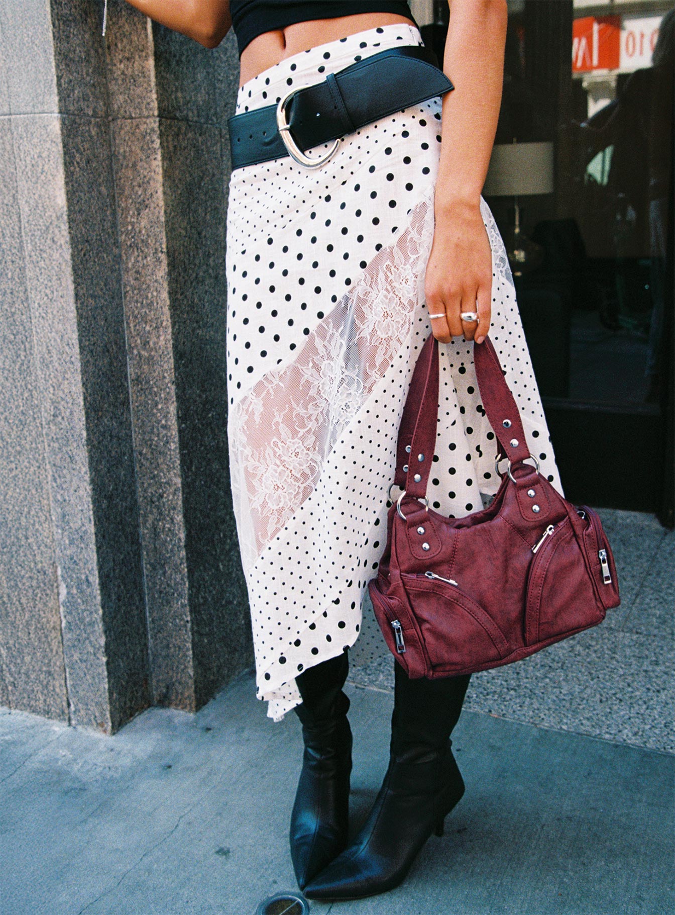 Rennar Maxi Skirt White / Polka Dot Petite - Image 9