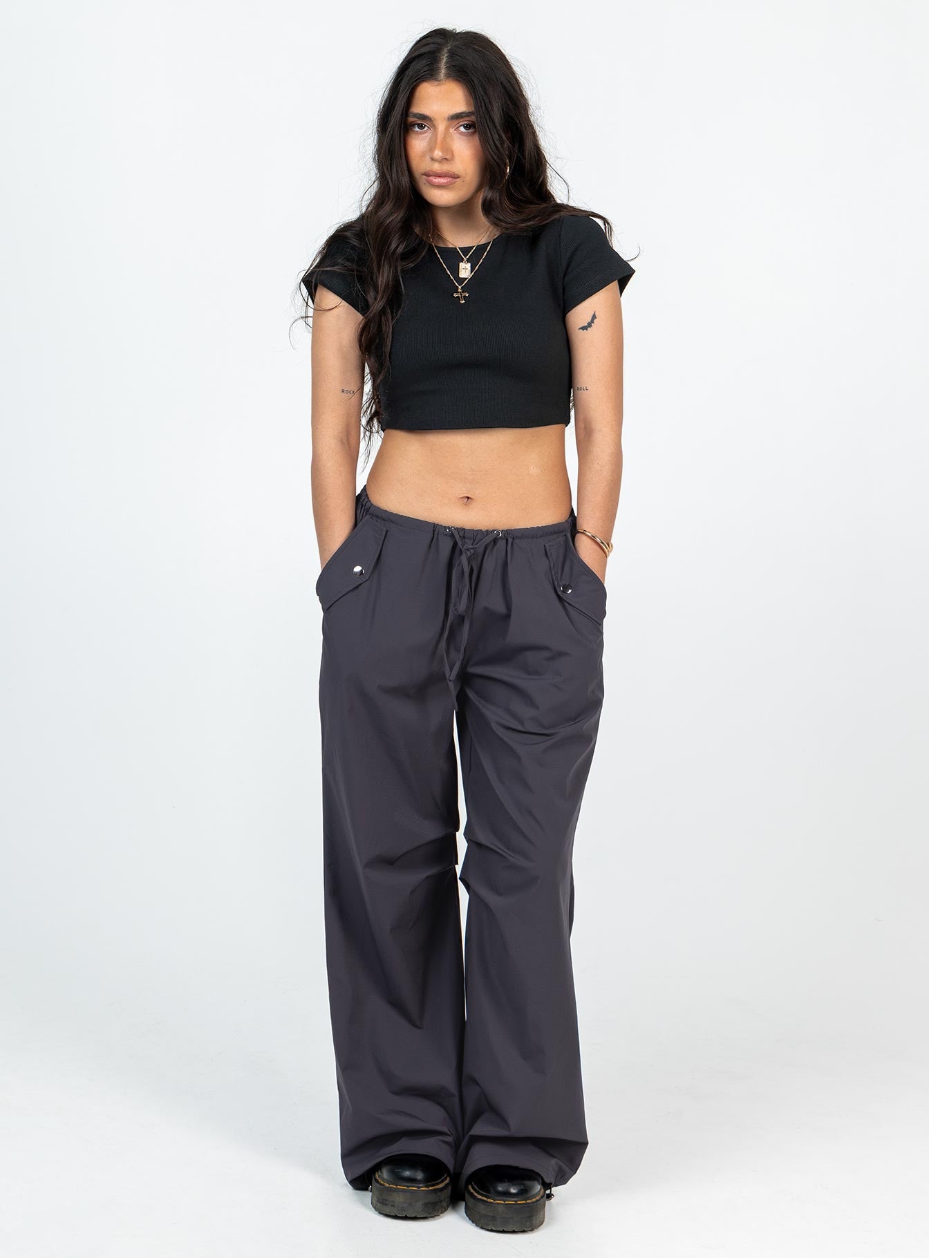 Snow Parachute Pants Slate Petite - Image 3