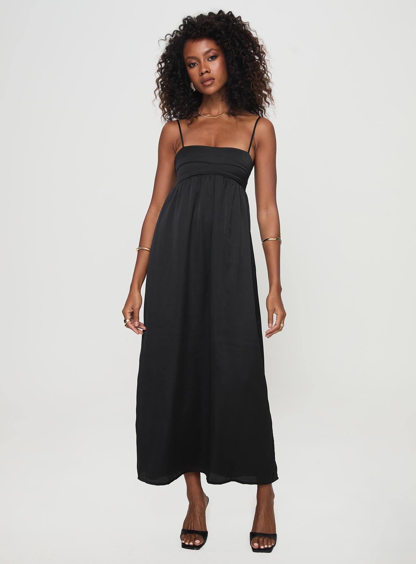 Ortega Maxi Dress Black - Image 3
