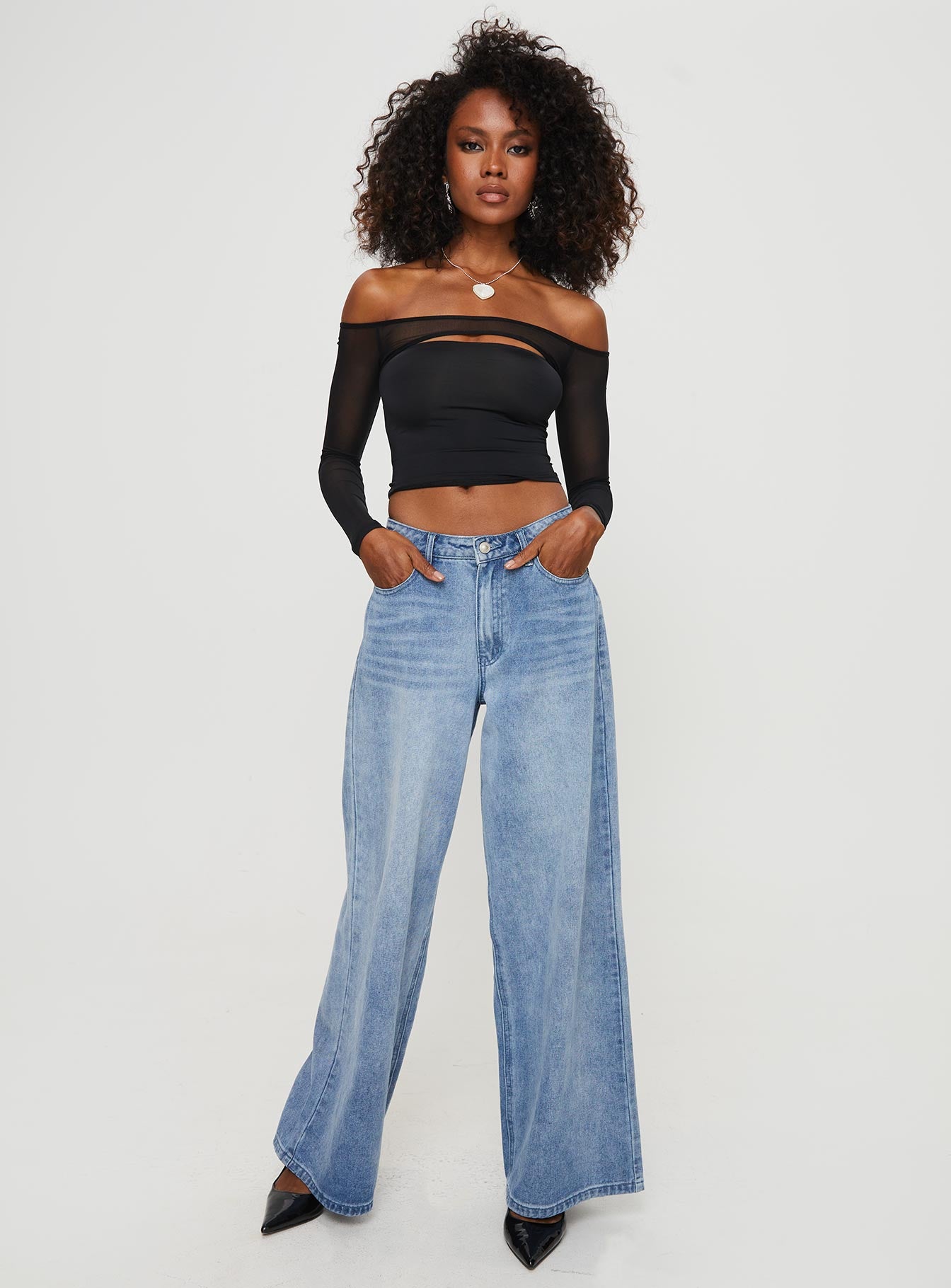 Kampton Off The Shoulder Top Black - Image 5