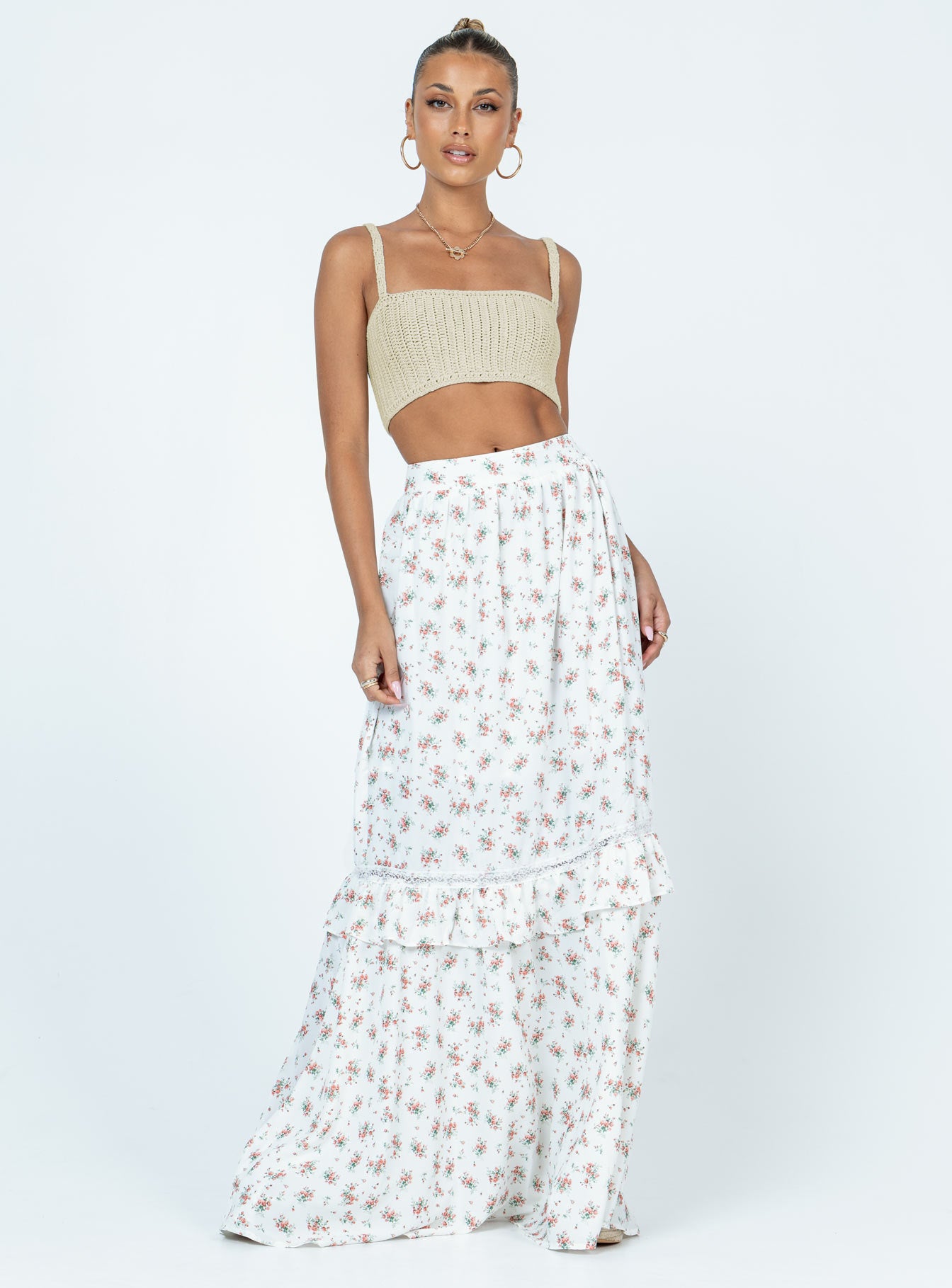 Fowler Maxi Skirt White - Image 3