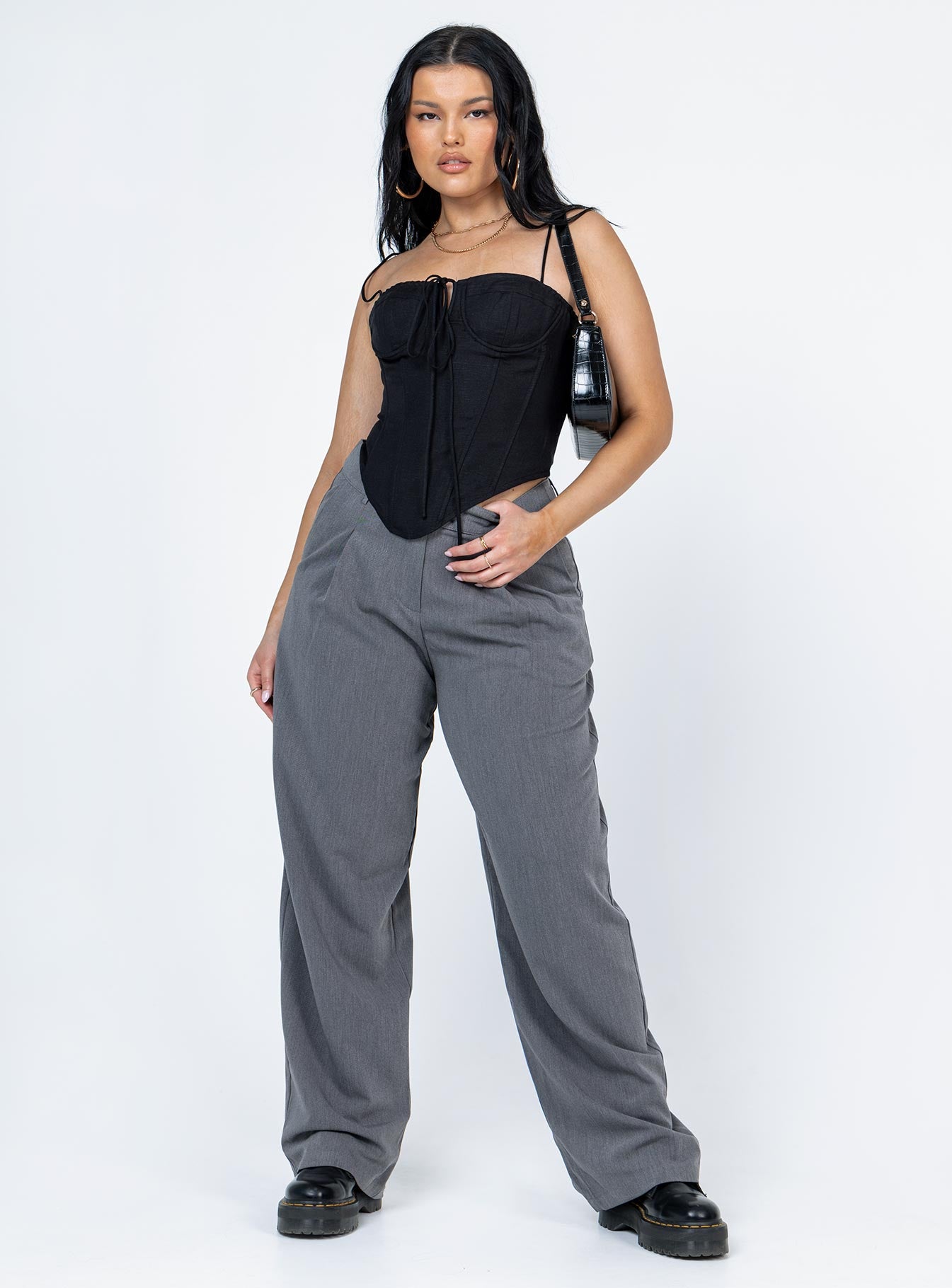 Motel Sakaria Trouser Tailoring Charcoal - Image 3