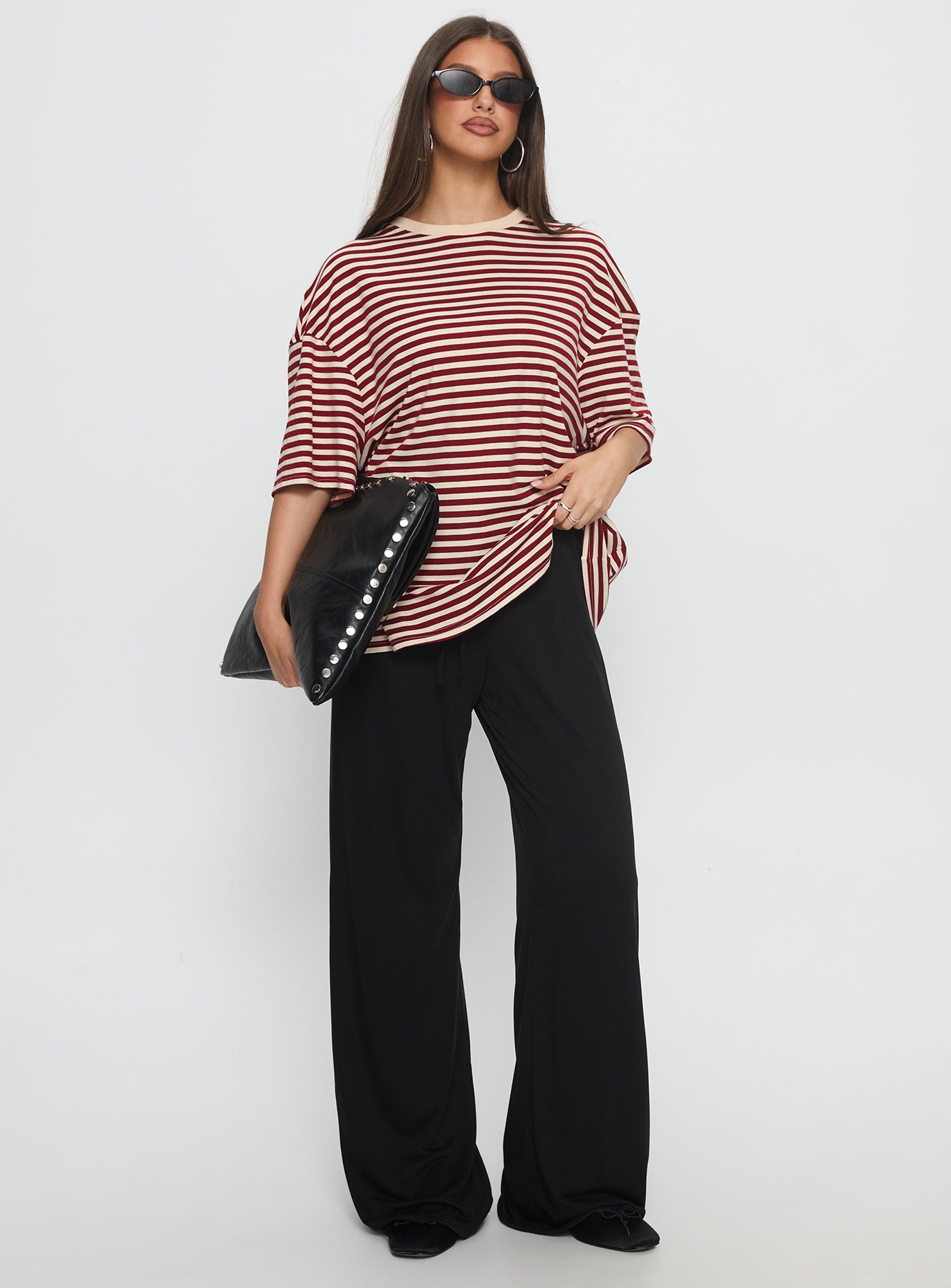 Kieryn Oversized Top Red Stripe - Image 3
