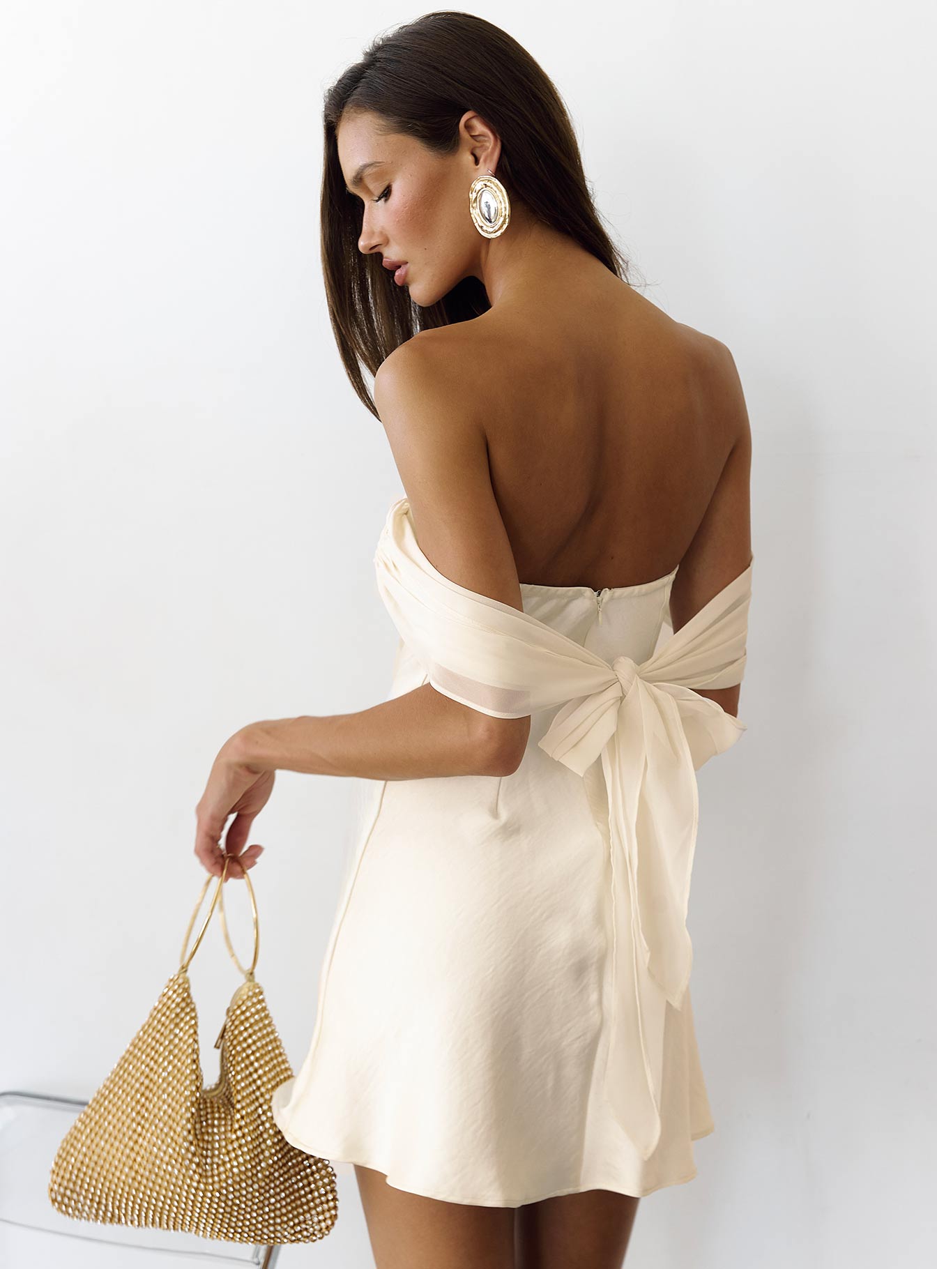 Adoration Mini Dress Cream - Image 12