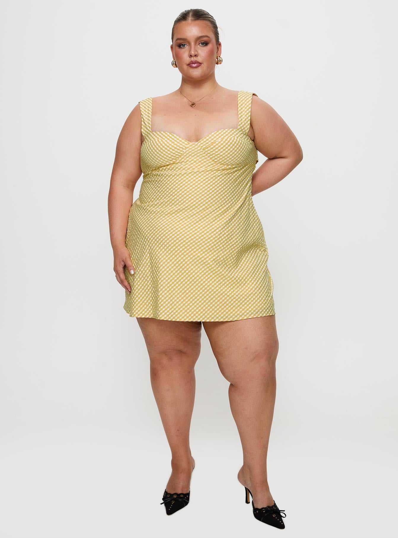 Mcbeath Mini Dress Yellow Curve - Image 3