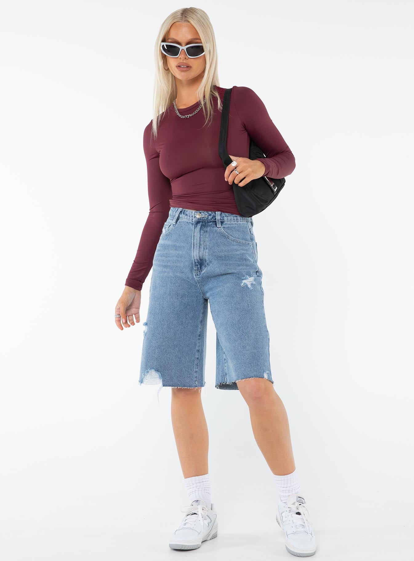 Arnim Long Sleeve Top Wine - Image 3