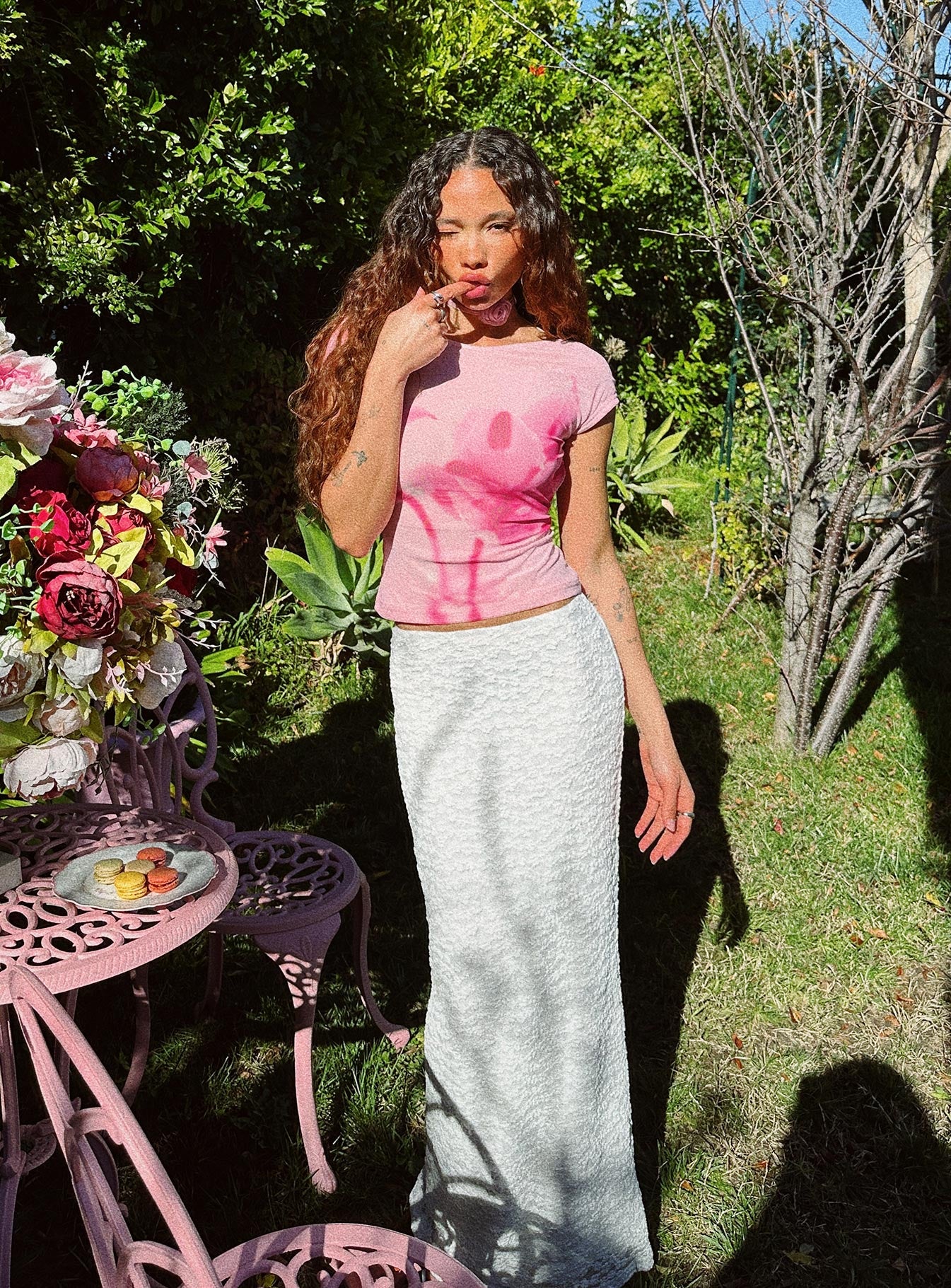 Venices Maxi Skirt Cream - Image 2