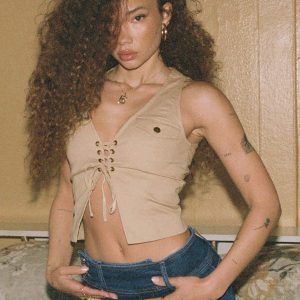 Synto Vest Top Taupe