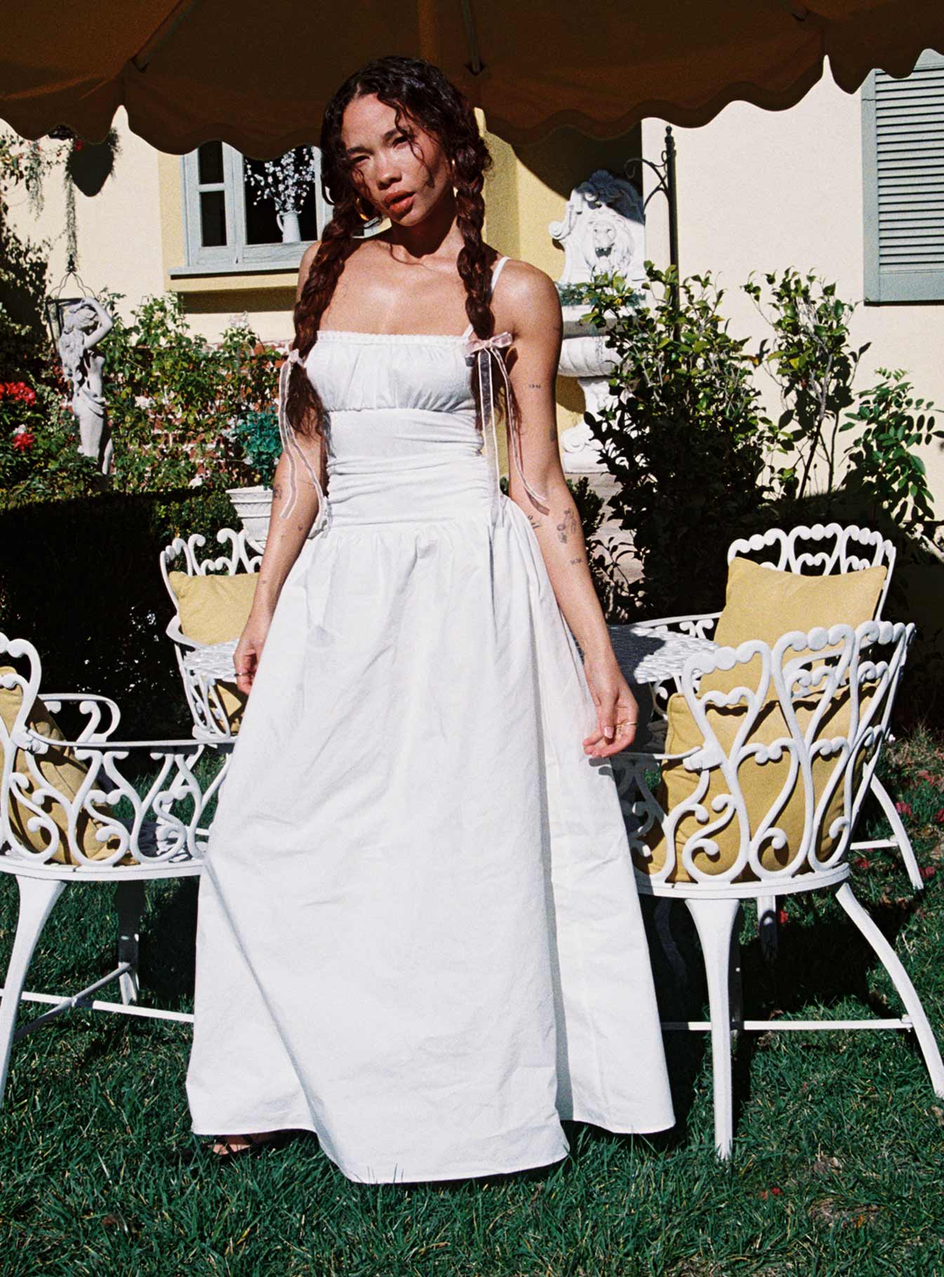 Naria Maxi Dress White - Image 2