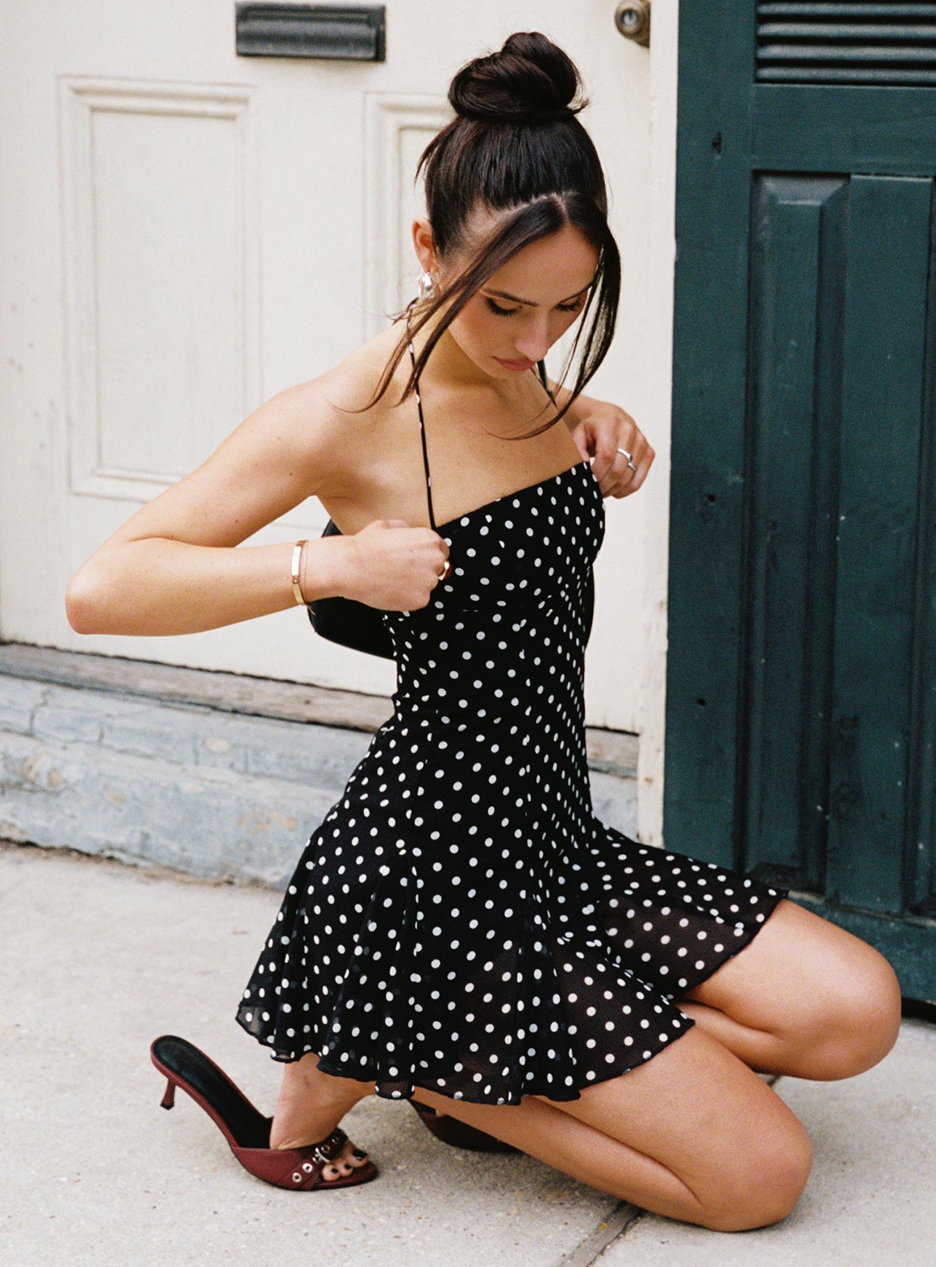 Delamere Mini Dress Black / White - Image 12