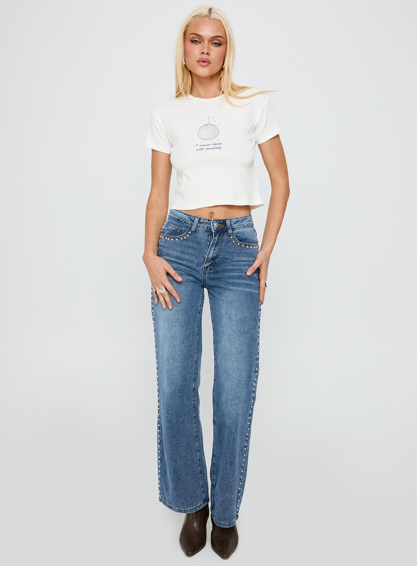 My Girl Graphic Top White - Image 3