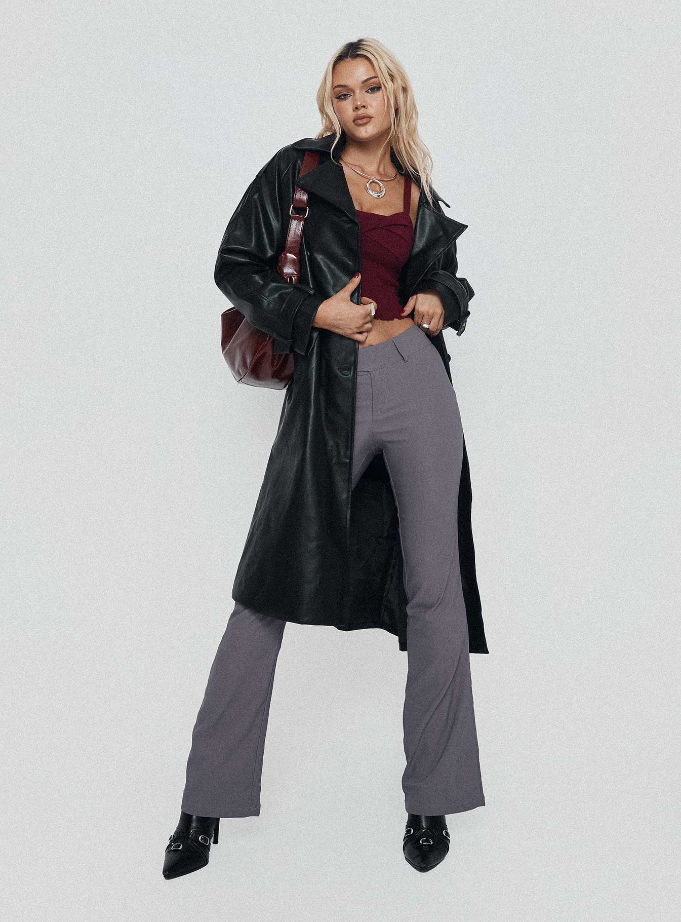 Kinkirk Flared Pants Grey Tall - Image 2