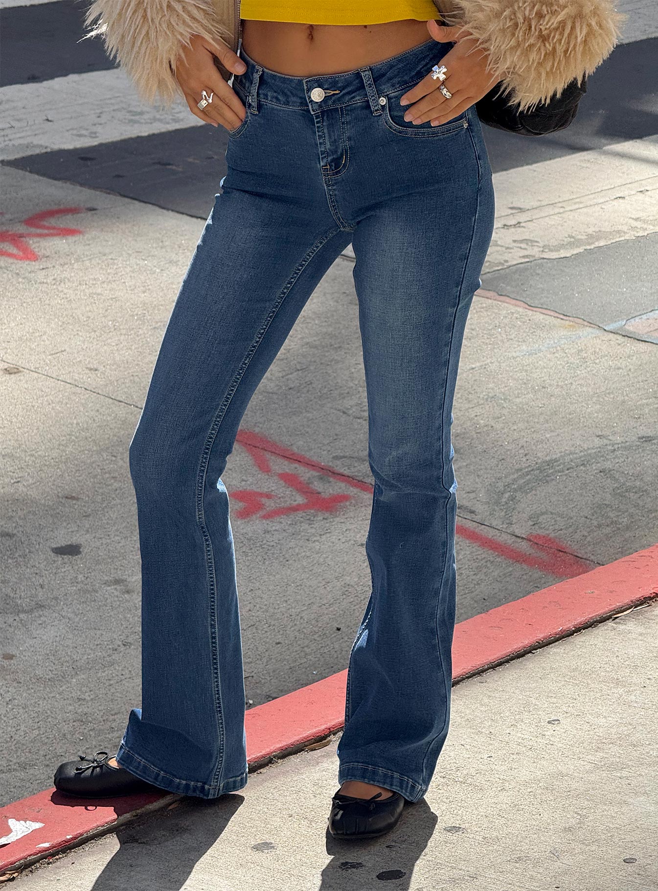 Bethany Low Rise Bootleg Jeans Mid Wash - Image 19