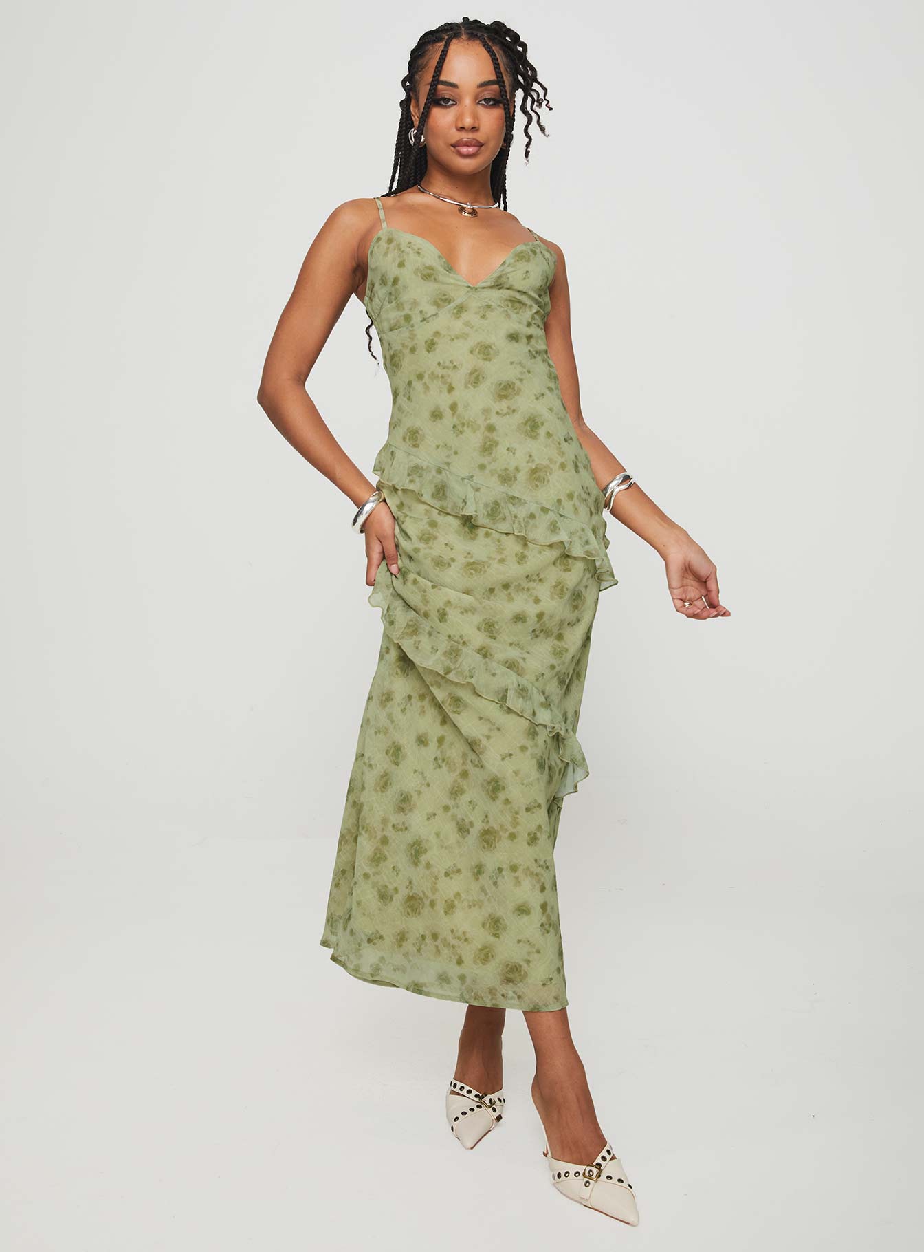 Teffoli Maxi Dress Green - Image 3