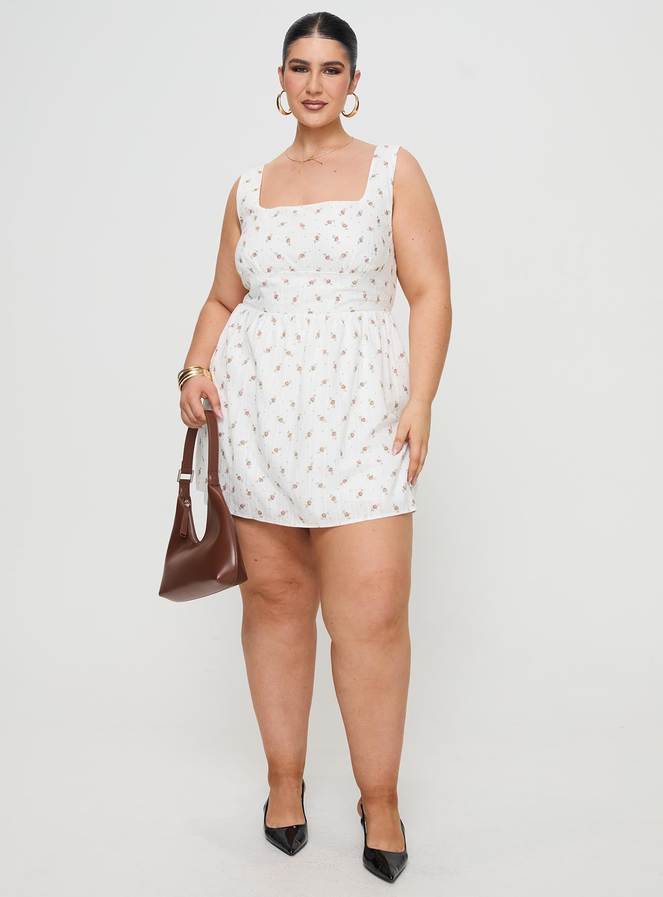 Samana Mini Dress White Curve - Image 3