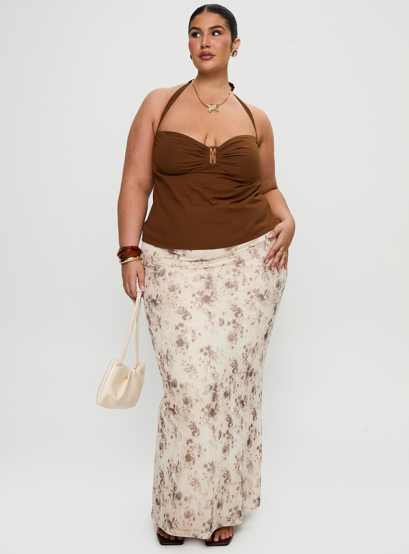 Isabetta Halter Top Chocolate Curve - Image 3