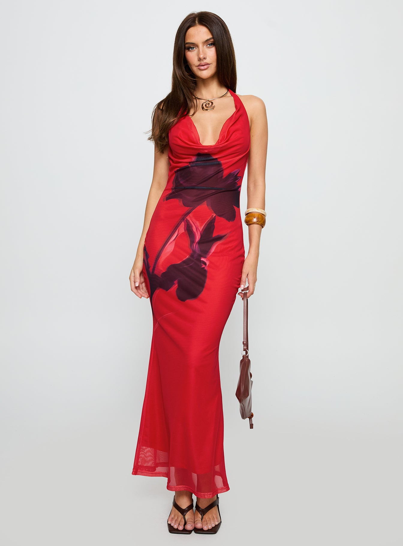 Bittersuite Cowl Maxi Dress Multi - Image 3