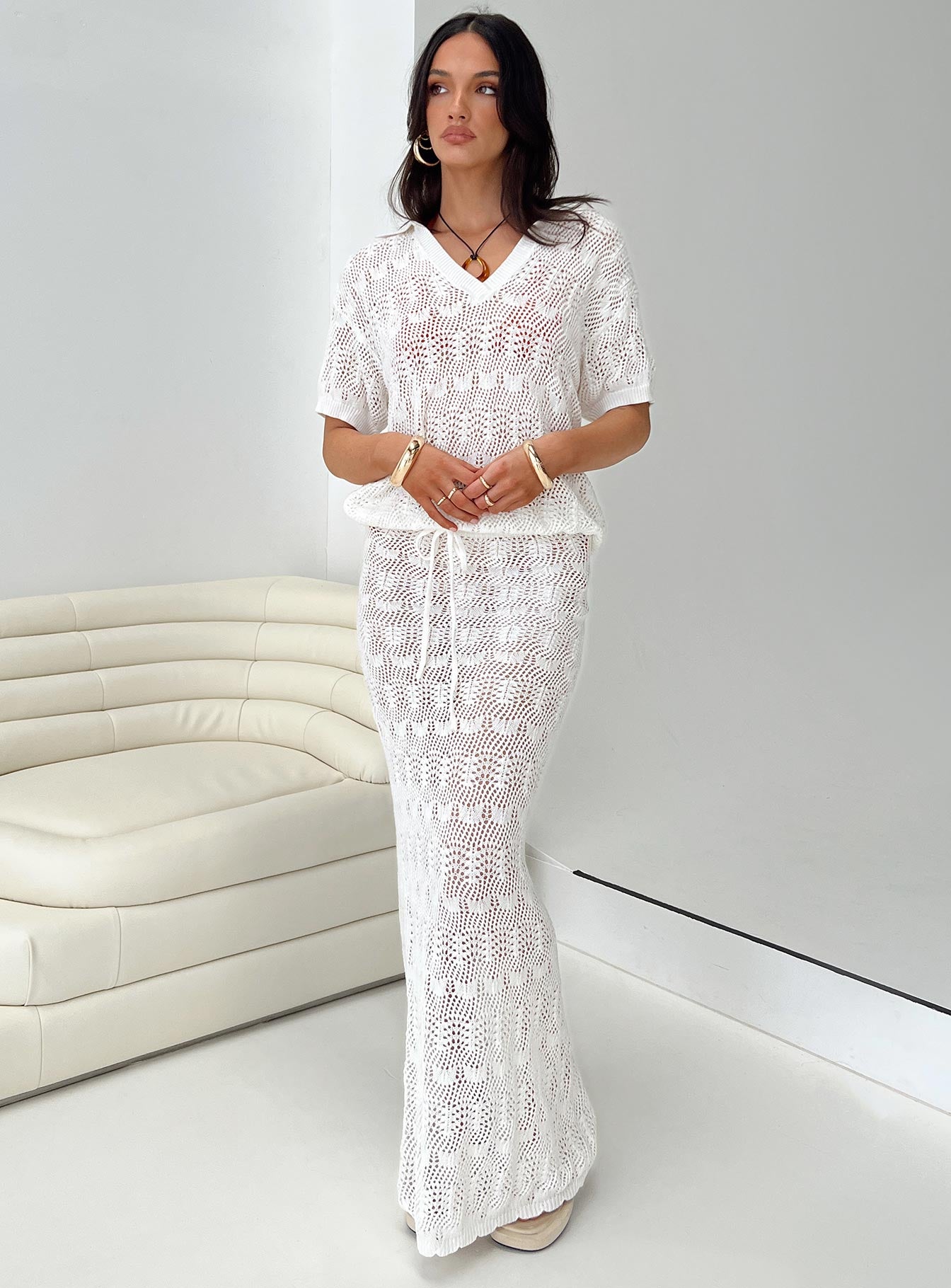 Vacation Knit Top White - Image 2