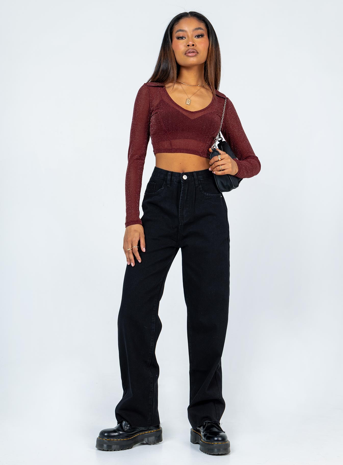 Kalinda Denim Jeans Black - Image 2