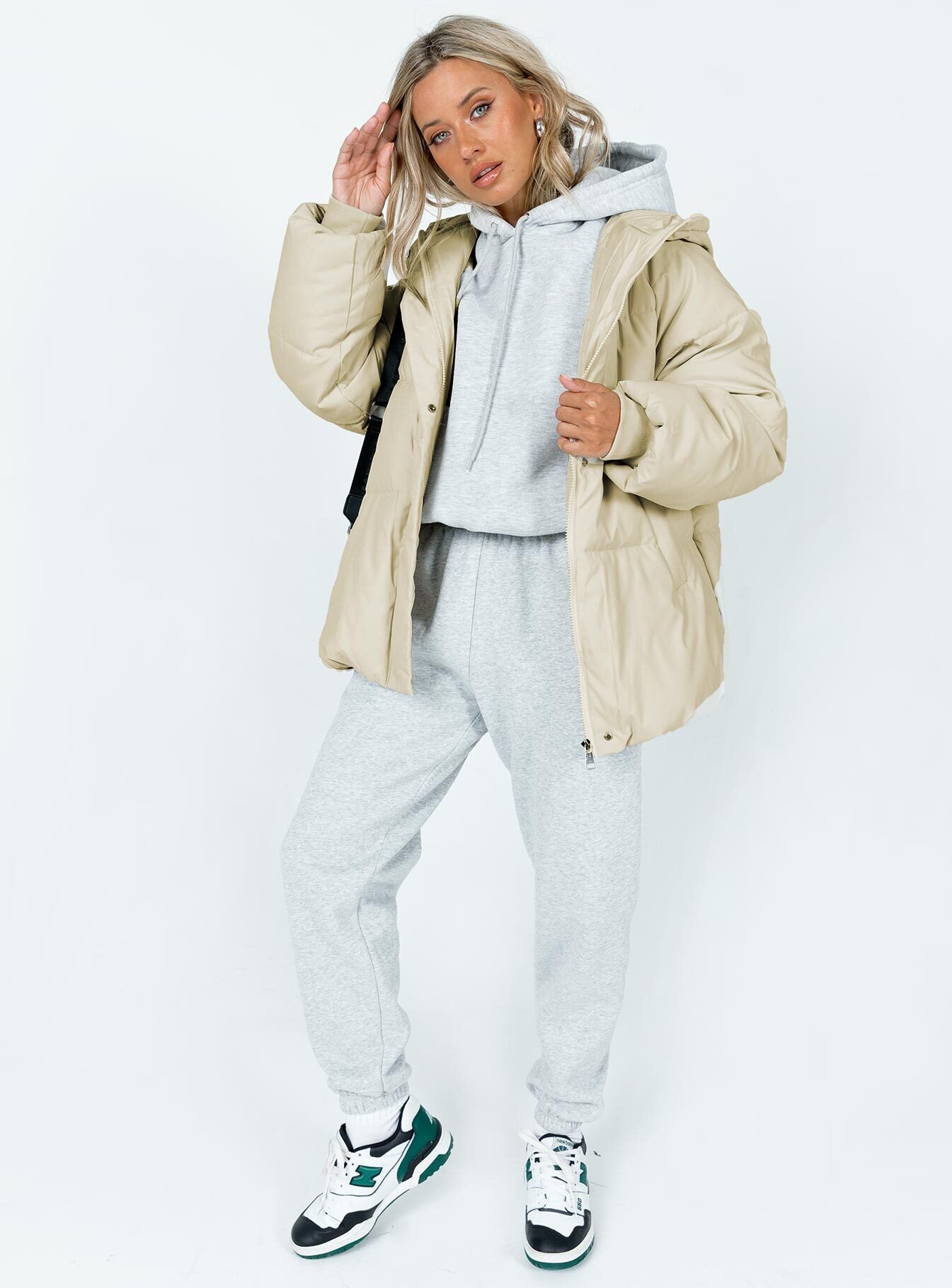 Samira Puffer Jacket Off White - Image 4