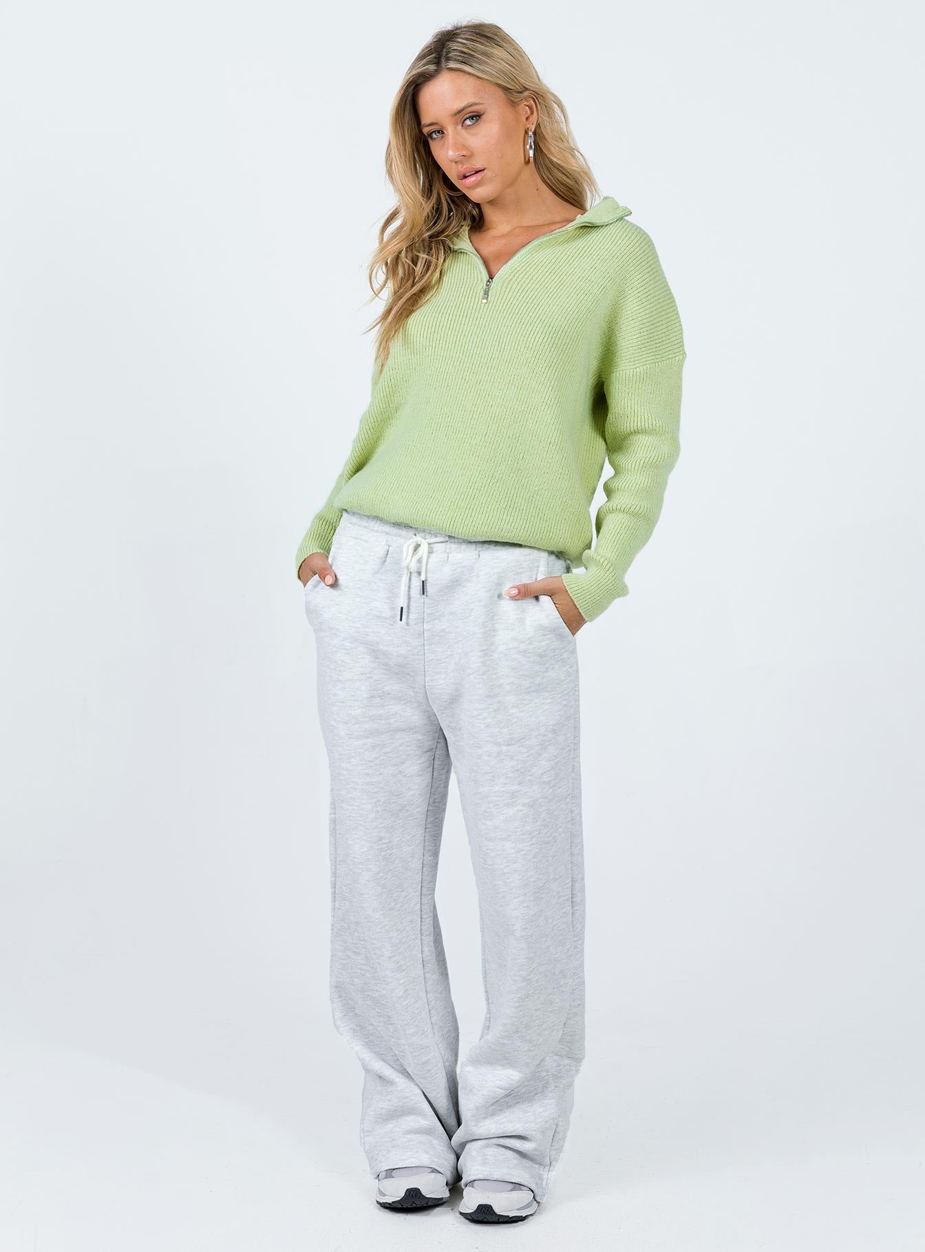Bessy Knit Sweater Sage - Image 2