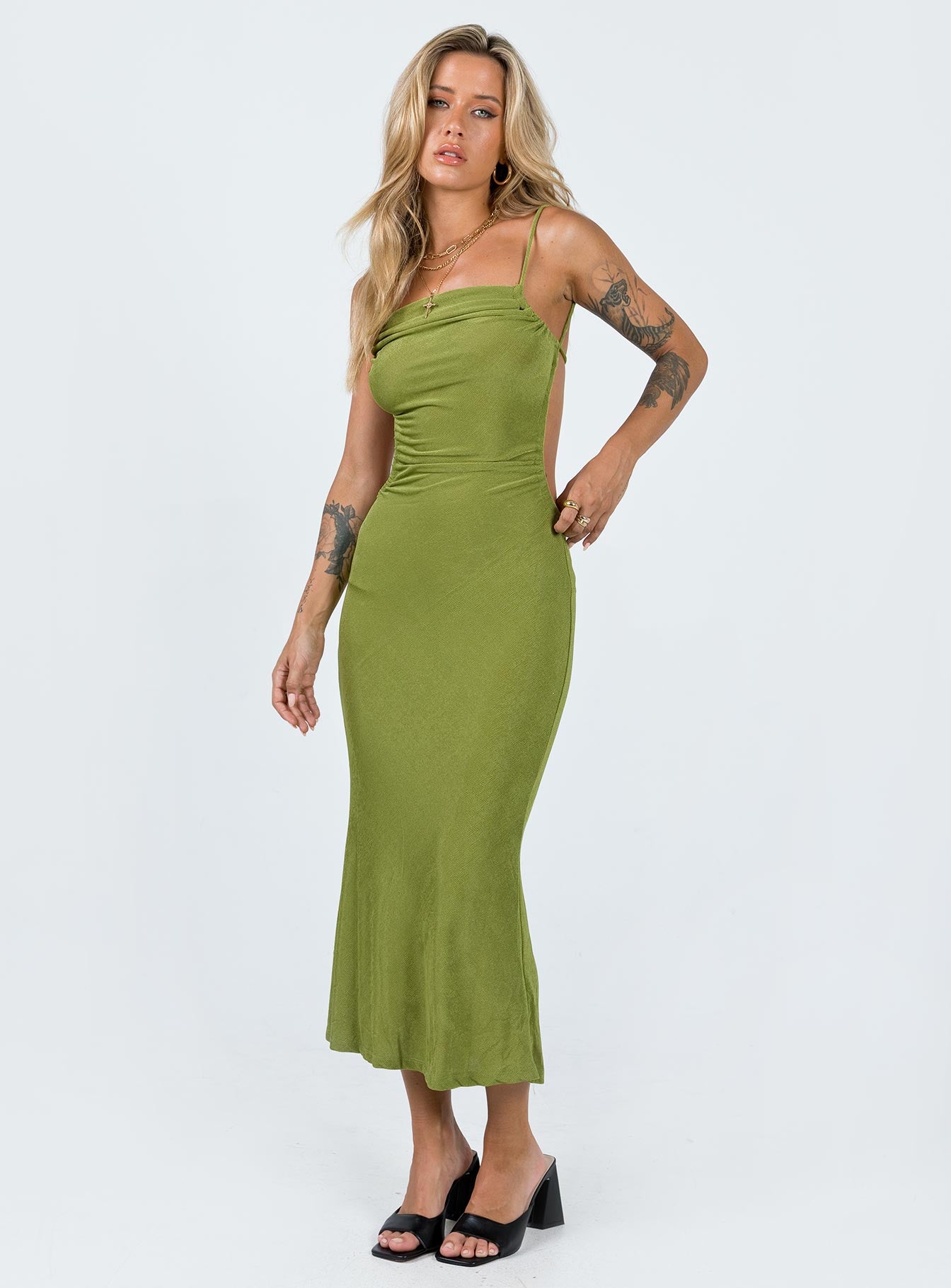 Milpera Maxi Dress Green - Image 3