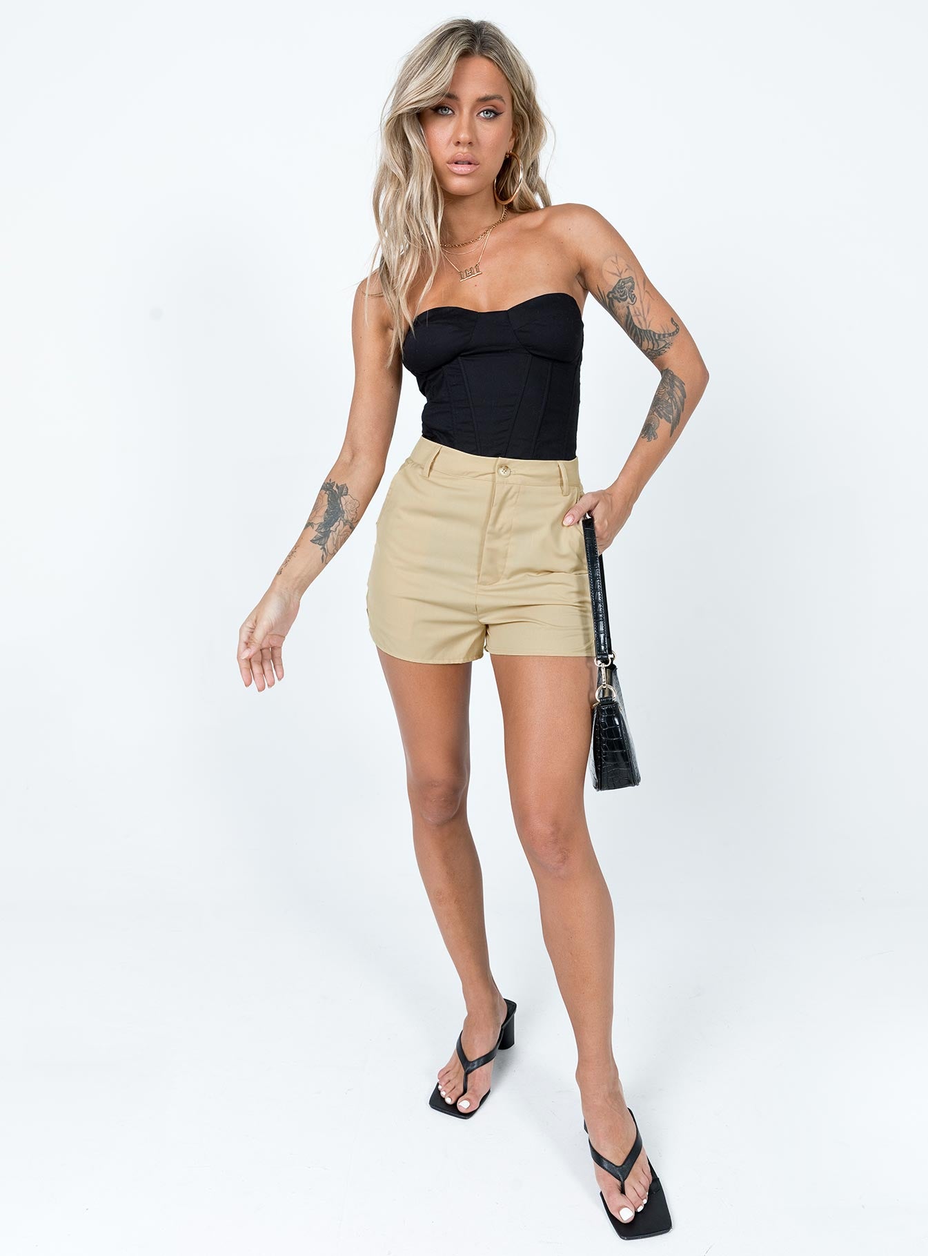 Sibel Shorts Beige - Image 2
