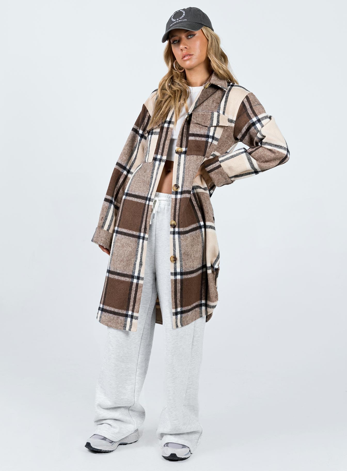 Canon Coat Beige Check - Image 2