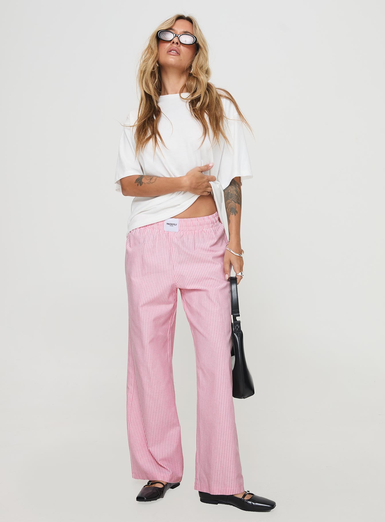 Beach House Pants Pink / White - Image 3