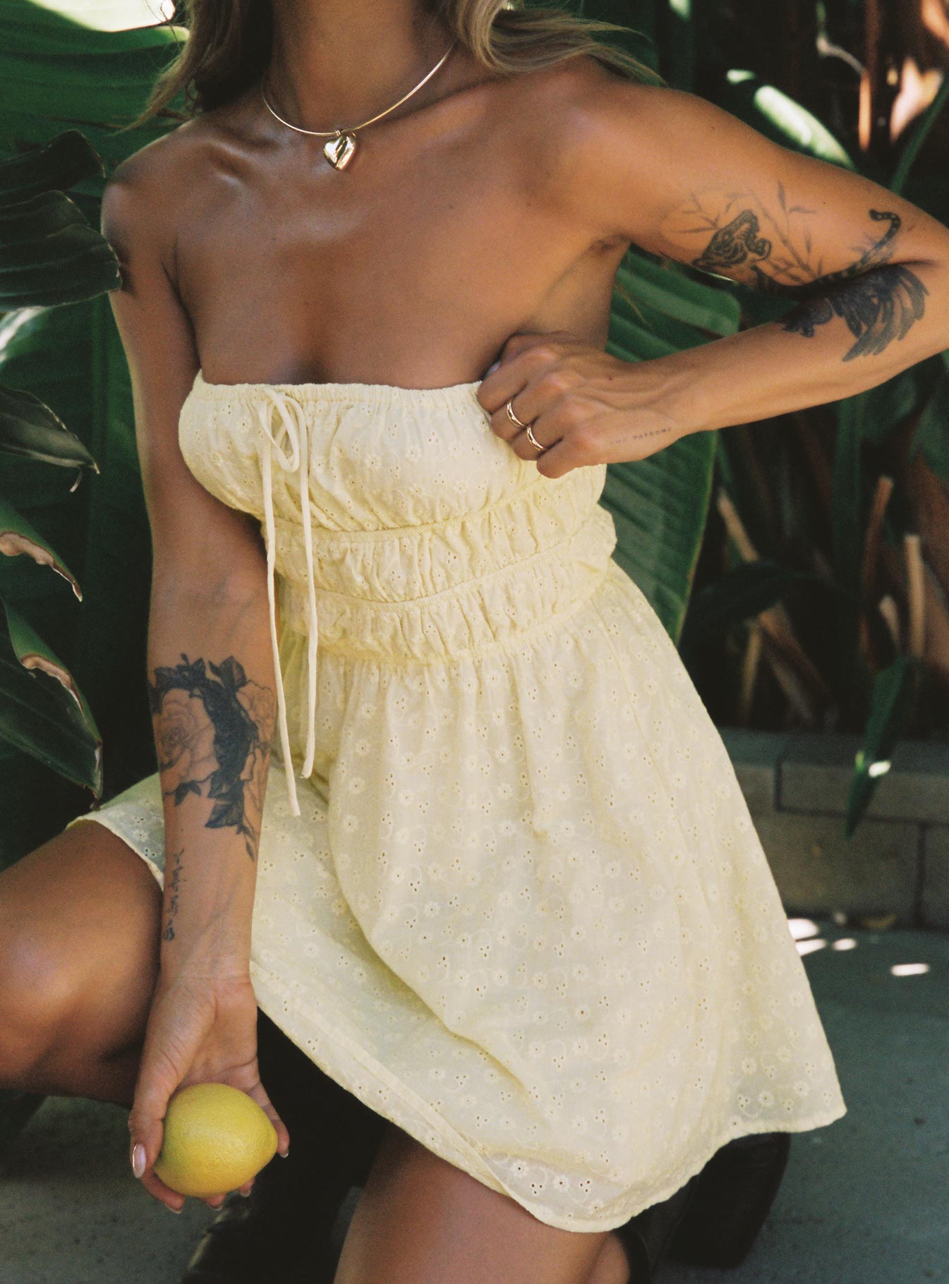 Nnarlia Mini Dress Lemon - Image 8