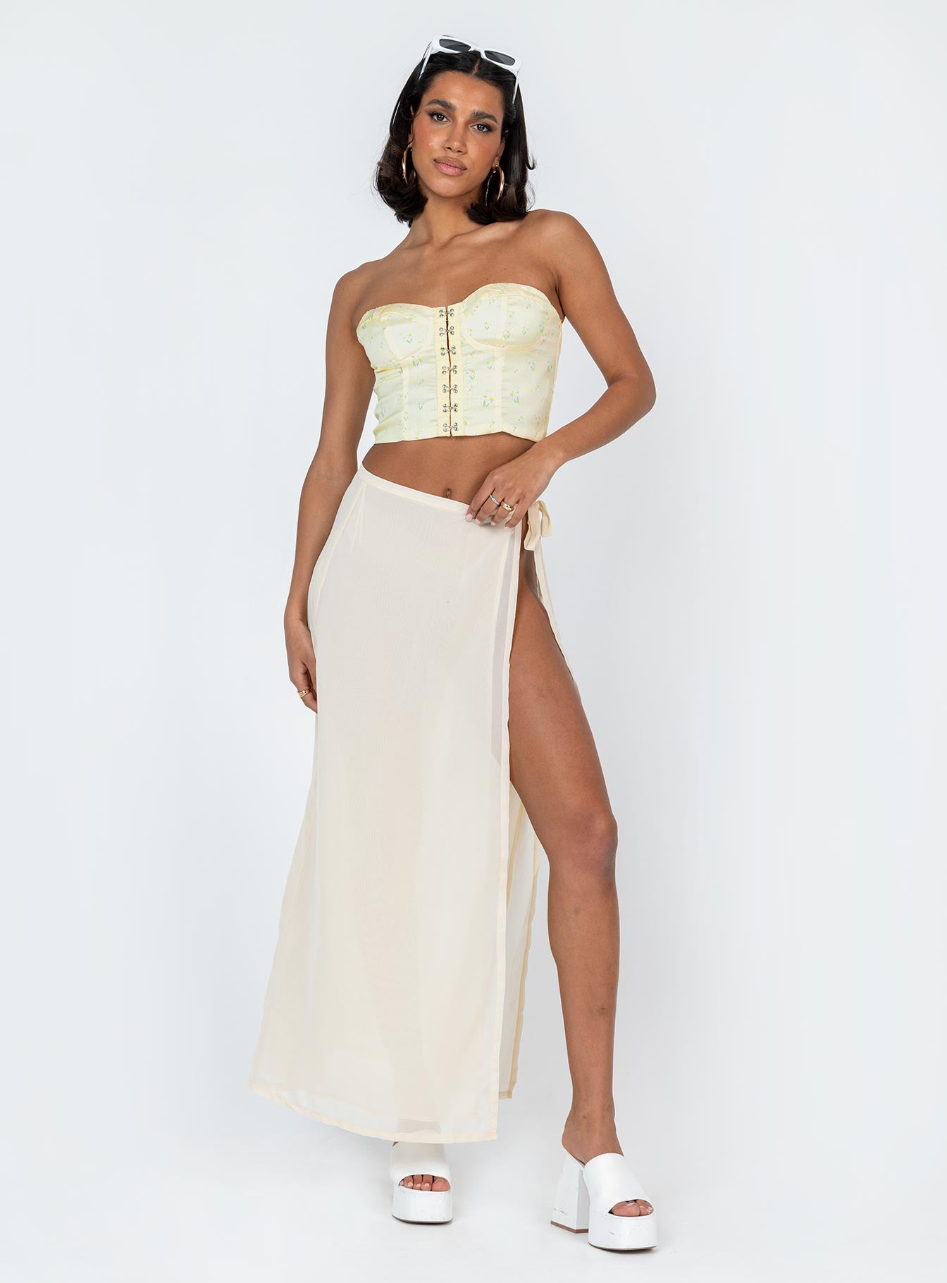 Allyson Strapless Top Yellow - Image 2