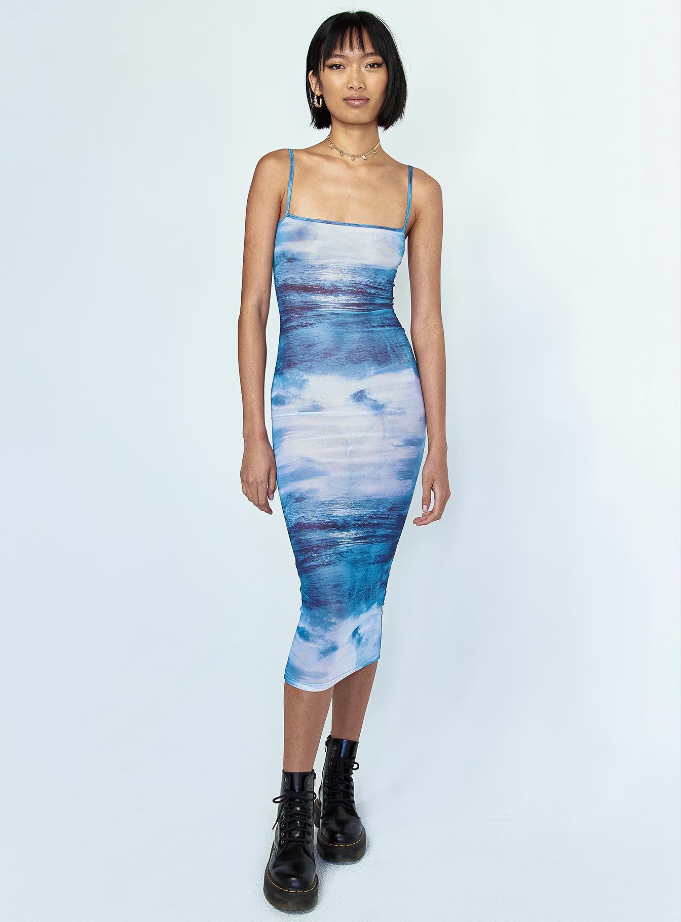 Charmed Midi Dress Blue Moonlight - Image 5