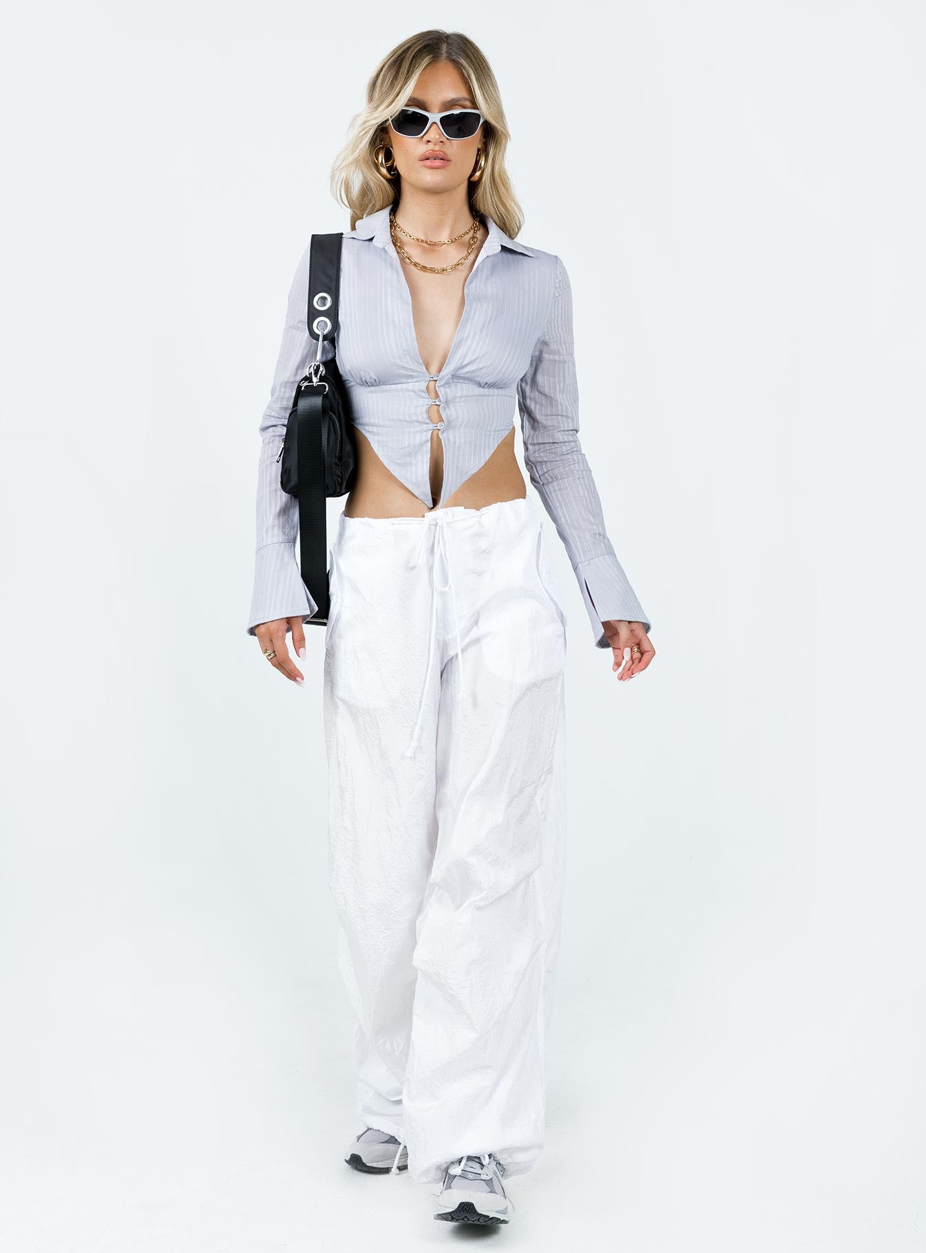 Down To Business Long Sleeve Top Grey - Image 2